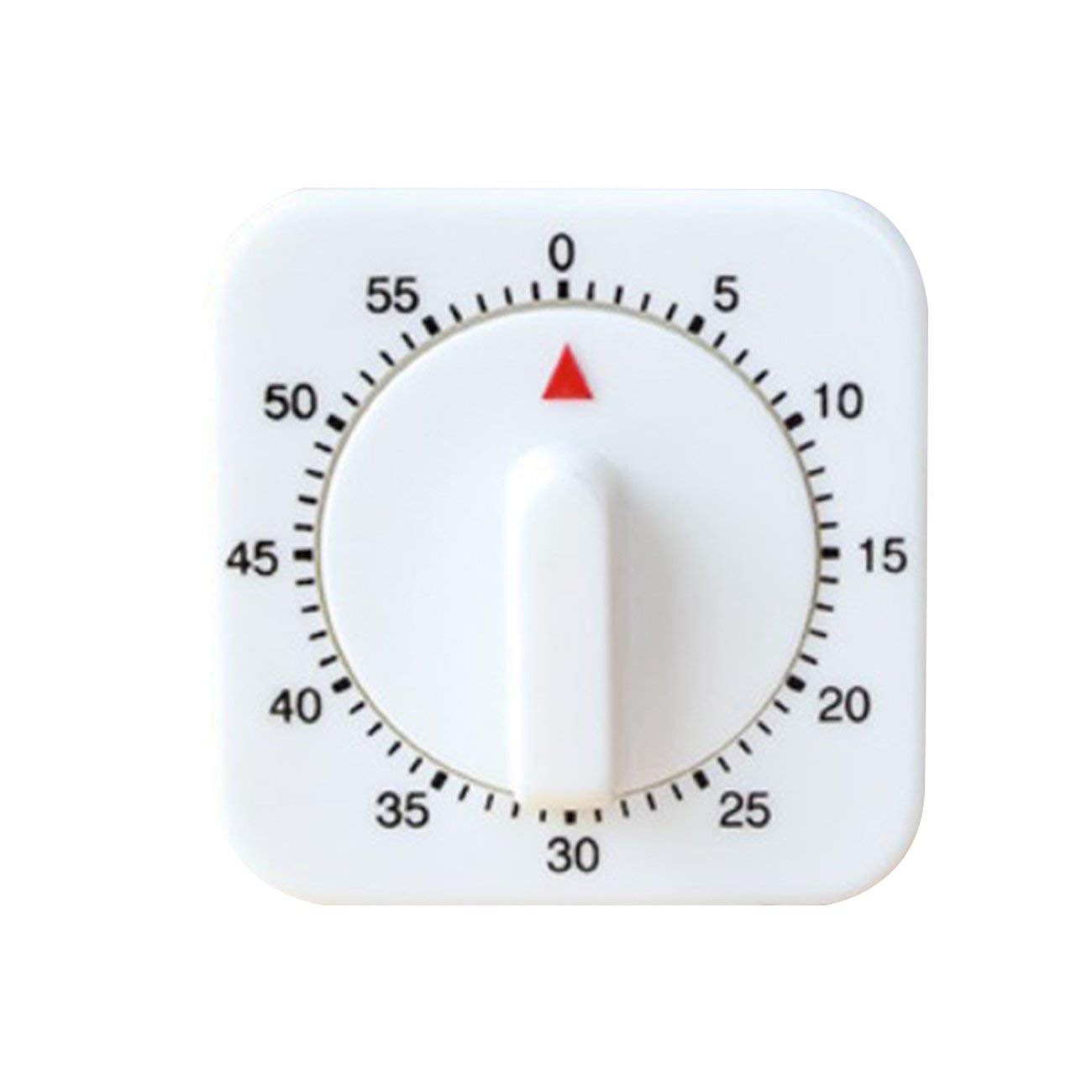 60-Minute Mechanical Kitchen Timer - Square Pendulum Alarm for Cooking & Baking
