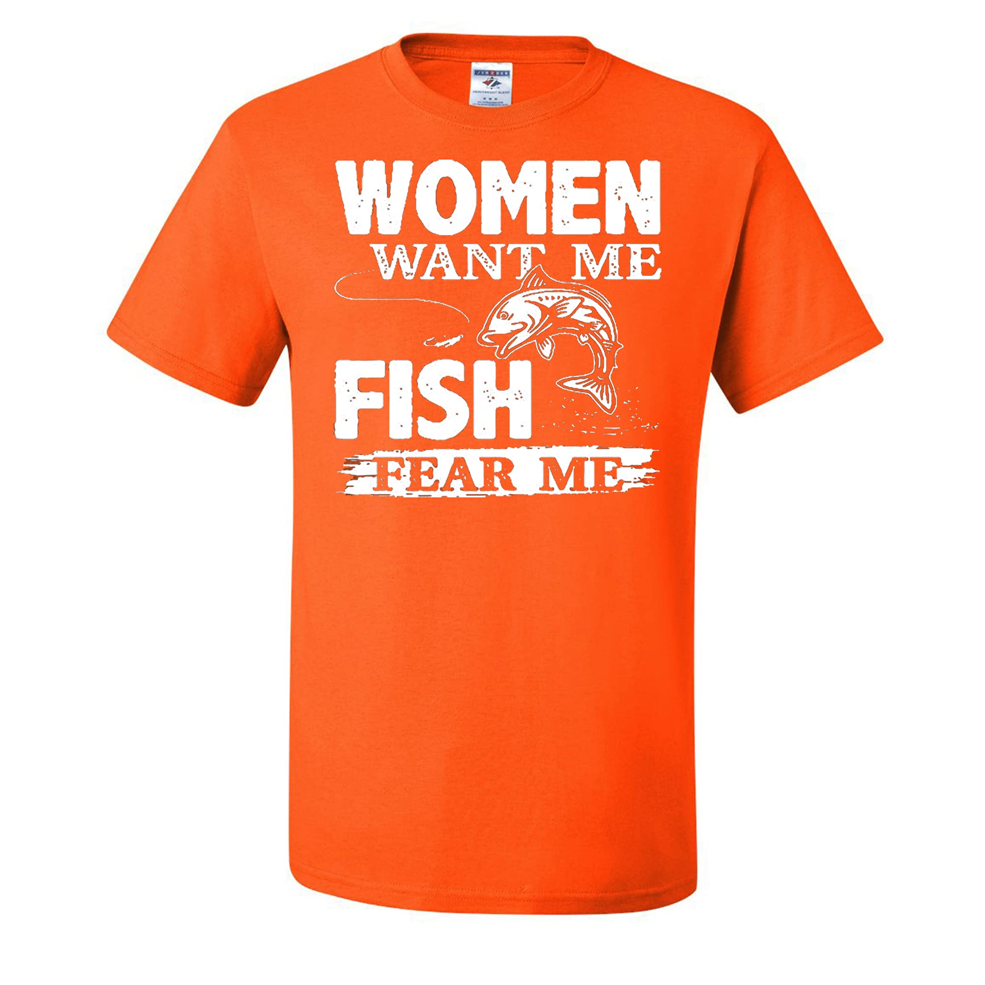 Funny Fishing T-Shirt for Men - 'Woman Want Me Fish Fear Me' Graphic Tee - Perfect for Anglers, Fishermen & Outdoor Enthusiasts