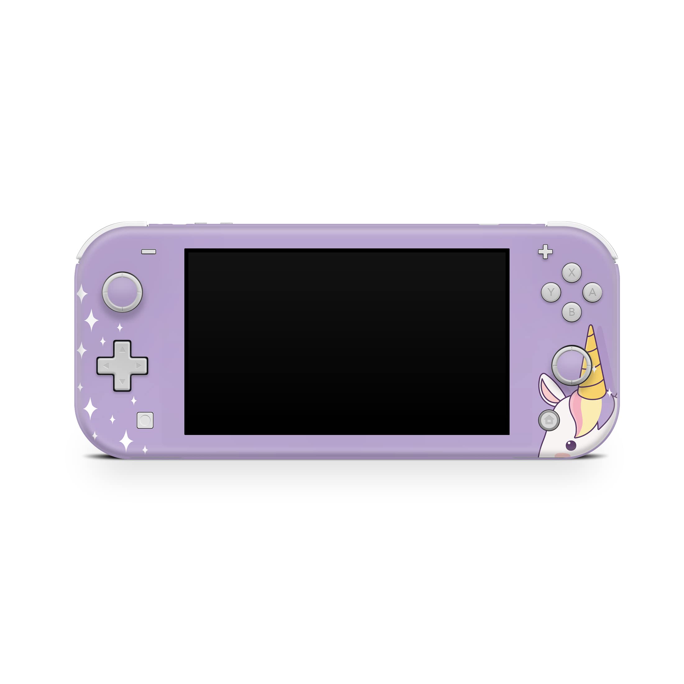 Kawaii Purple Unicorn Decal Skin for Nintendo Switch Lite - Premium 3M Vinyl Full Wrap Cover | Cute Gaming Accessory for Girls, Perfect for Travel & Home Play