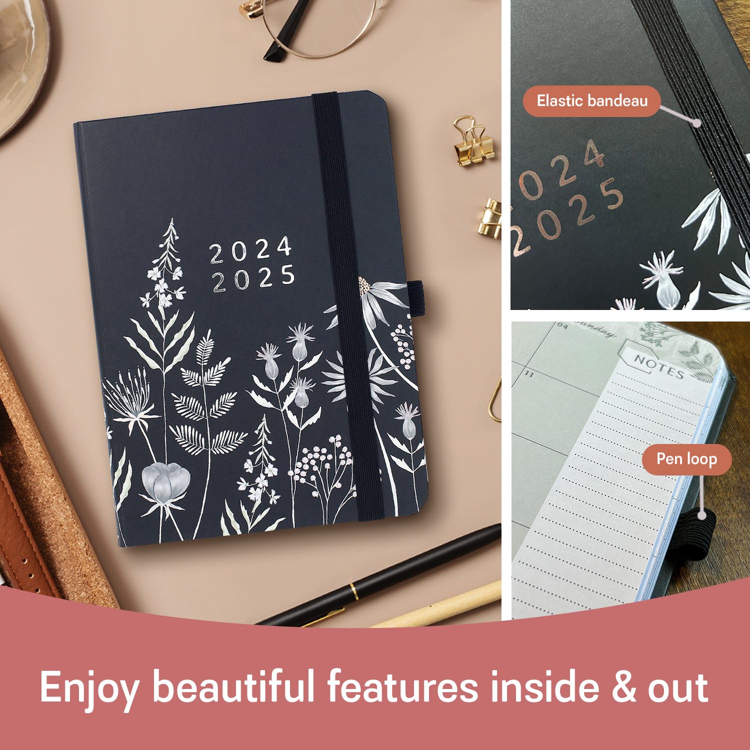 Boxclever Academic Diary 2024-2025 - Weekly Planner with Dotted Note Pages | August 2024 to August 2025 | Lightweight Mid-Year Planner & Notebook Combo | Perfect for Students, Teachers & Professionals