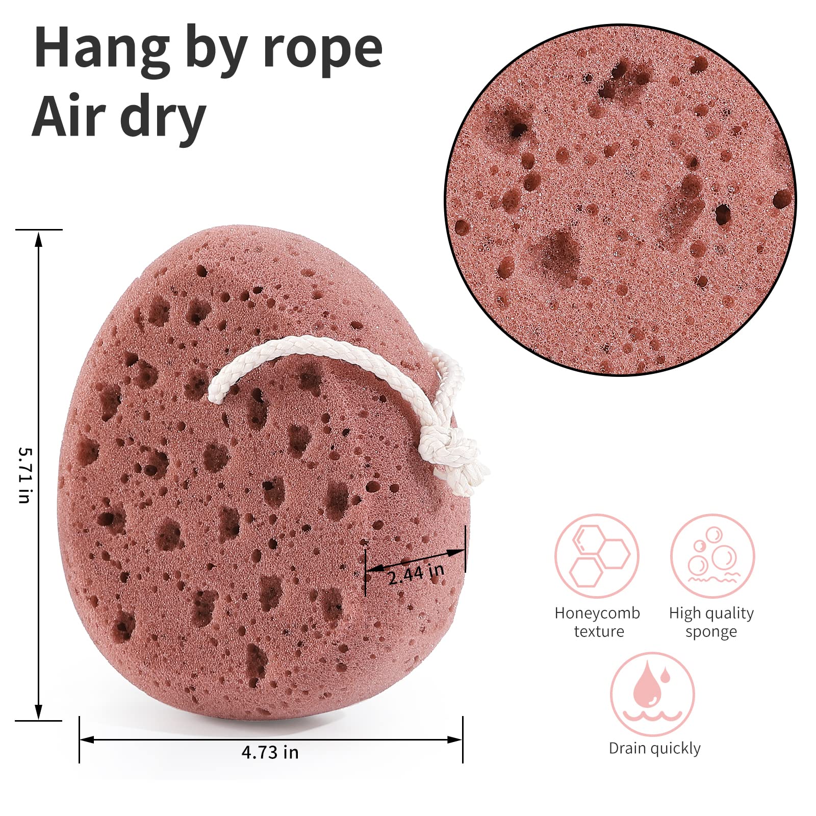 3 Pack Large Bath Sponges & Loofah Body Scrubbers for Women, Men & Teens - Exfoliating Shower Pouf with 3 Colors | Perfect for Body Wash, Skin Exfoliation & Daily Shower Cleaning