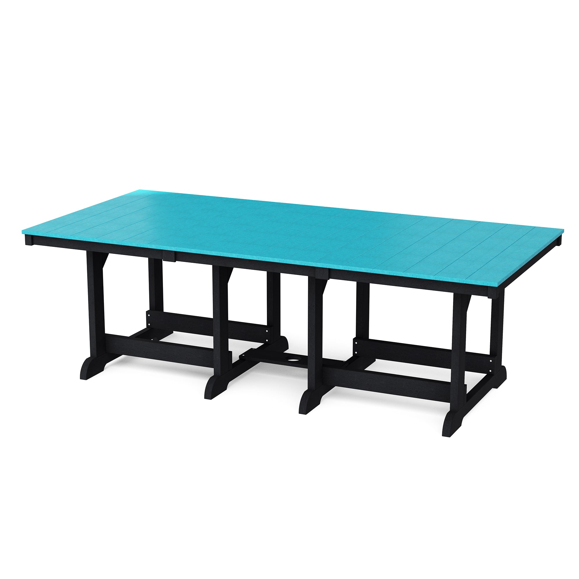 Heritage 44x96 Inch Solid Wood Dining Table - Large Farmhouse Style Dining Room Table for 8-10 People - Perfect for Family Gatherings & Dinner Parties
