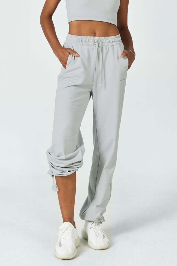 CloudFleece™ Wide Leg Sweatpants for Women - Light Flecked Grey Lounge Pants | Soft & Comfortable Casual Wear for Home, Yoga, and Relaxation