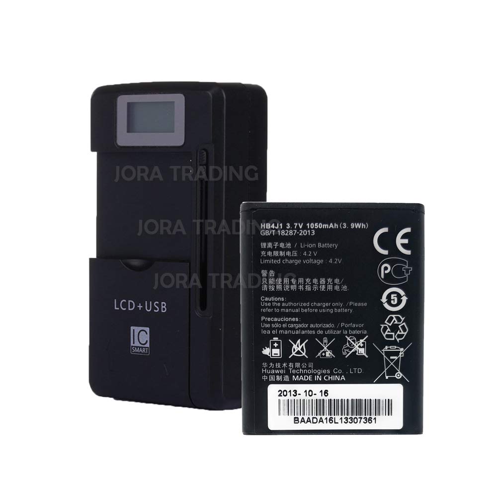 Original Battery HB4J1 Replacement for Huawei Ideos U8150 V845 C8500 T2311 T8300 - Universal LCD Battery Charger with USB Port & Adjustable Dock - Perfect for Travel, Office, and Home Use (Non-Retail Packaging)