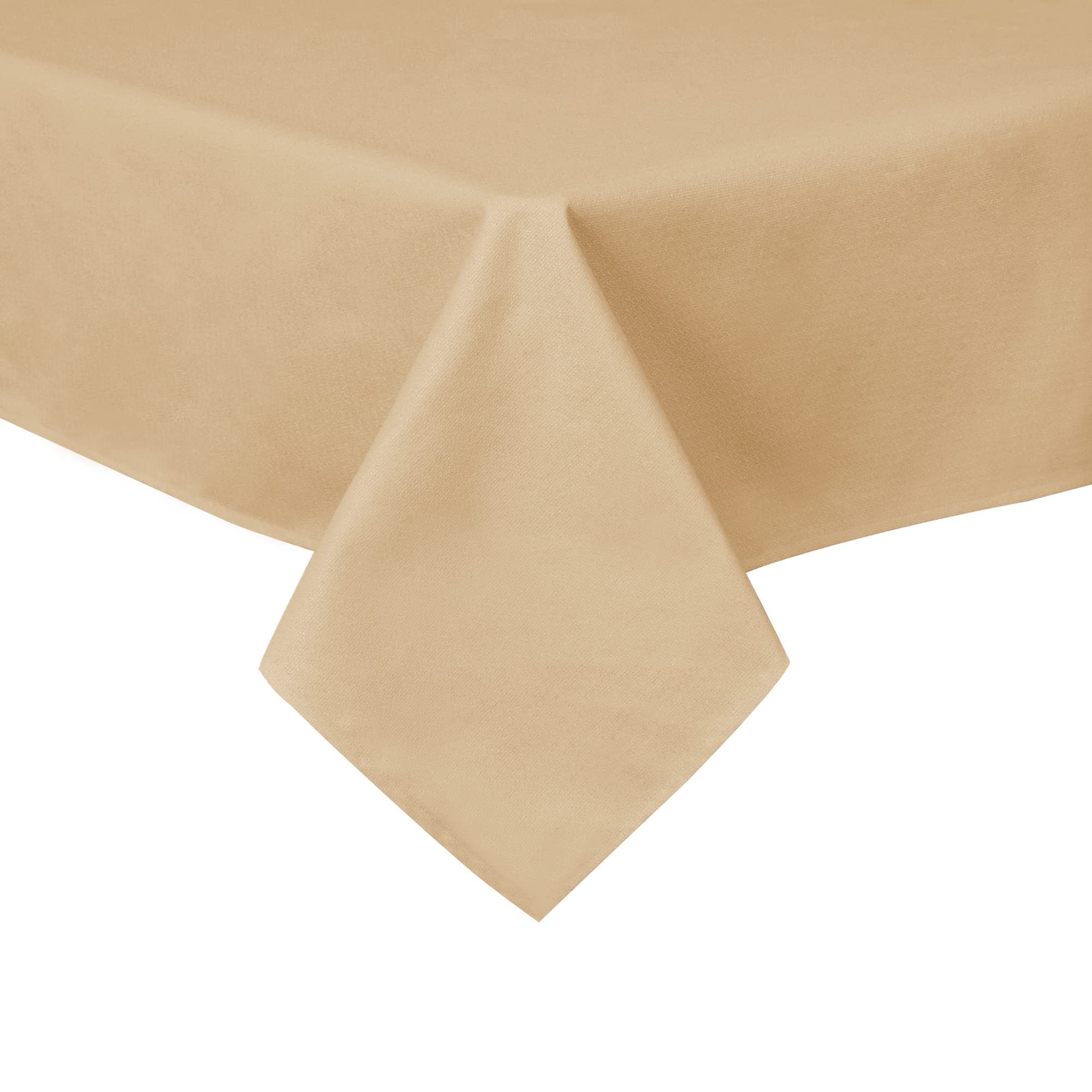 Deconovo 54x102 Inch Beige Burlap Tablecloth - Linen-Look & Waterproof Rectangle Table Cover for 8ft Picnic Tables, Outdoor Dining, Parties & Events