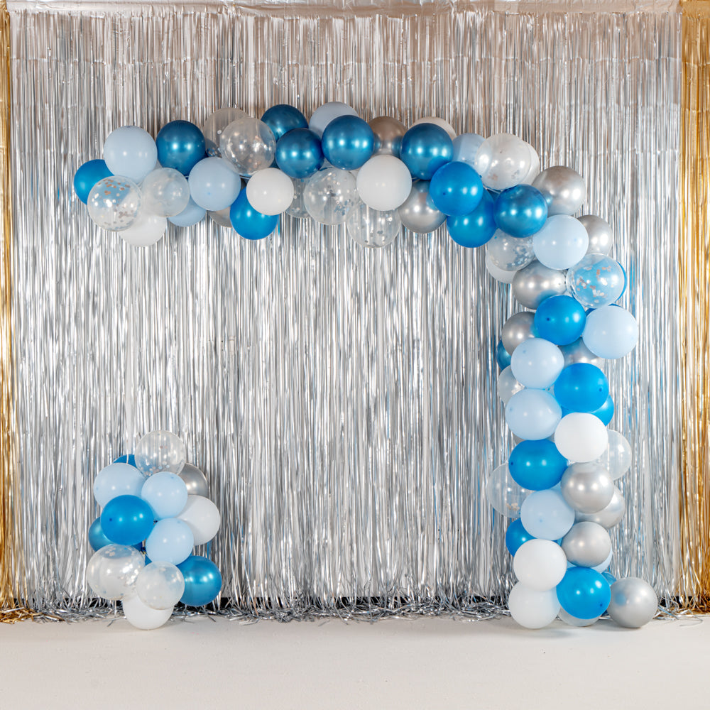 Balloonify Blue, Silver & White Balloon Arch Garland Kit - 104 Pieces for Party Decorations, Weddings, Baby Showers & Birthday Celebrations