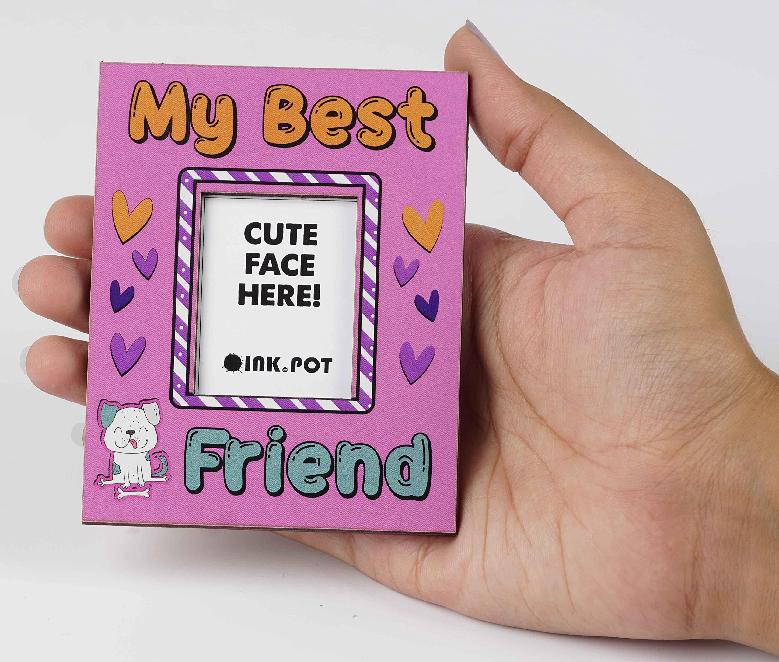 My Best Friend Photo Magnet Frame - Refrigerator Magnetic Photo Frames for BFF Gifts - Mini Picture Frames (10x8cm) - Perfect for Home, Office & Dorm Decor