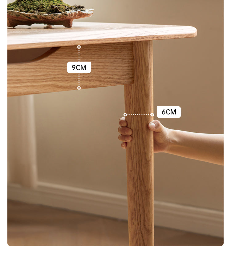 Solid Oak Wood Modern Coffee Table - Stylish & Durable Living Room Furniture for Home Decor & Entertaining