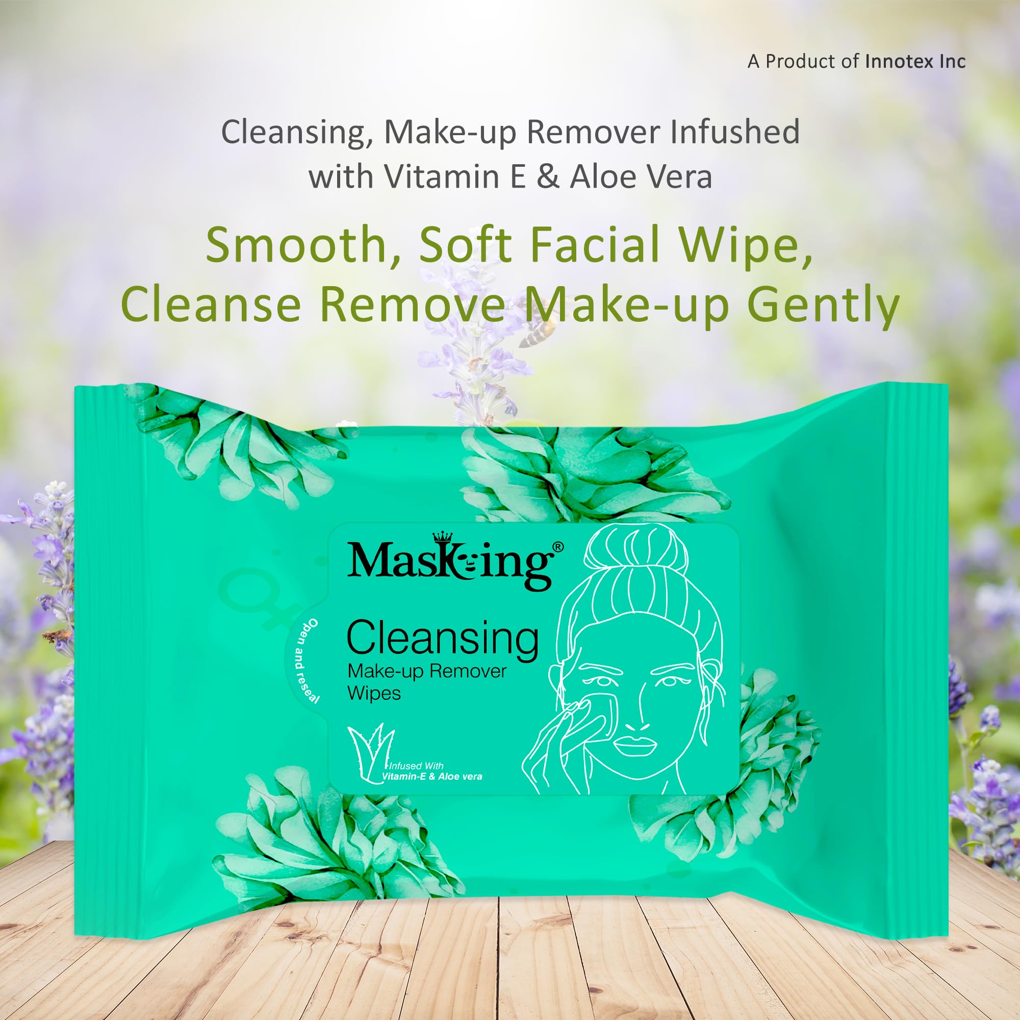 MasKing Cleansing Facial Wipes - Makeup Remover & Toner with Aloe Vera & Vitamin E | 6-Pack (10 Wipes Each) | Gentle for All Skin Types | Perfect for Travel, Gym & Daily Skincare Routine