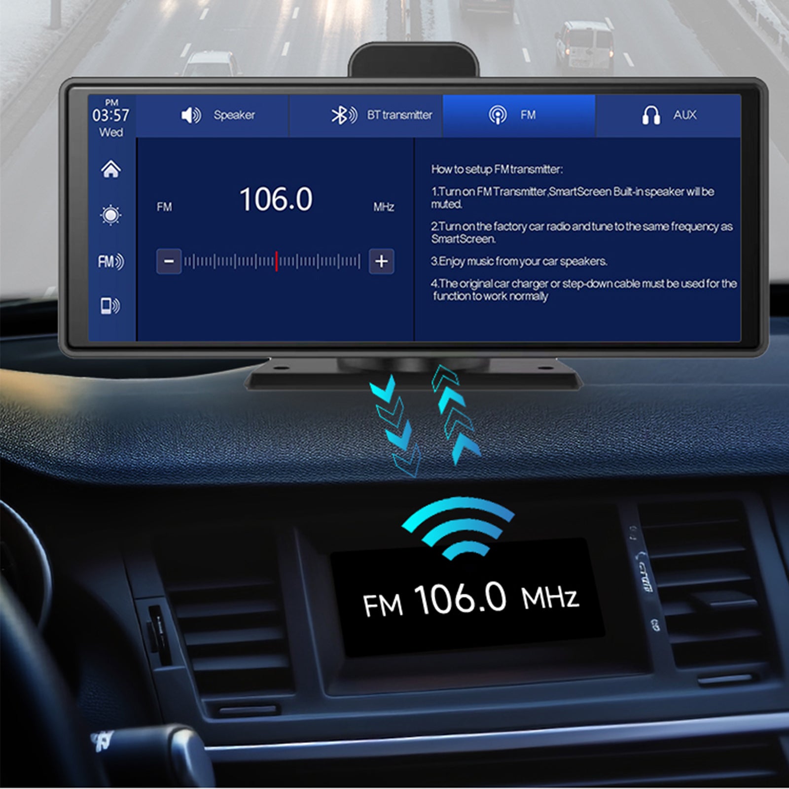 10.26 Inch Smart Screen DVR with NTSC System for RV, Truck & Bus - HD Rear View Backup Camera for Safe Parking & Driving Assistance