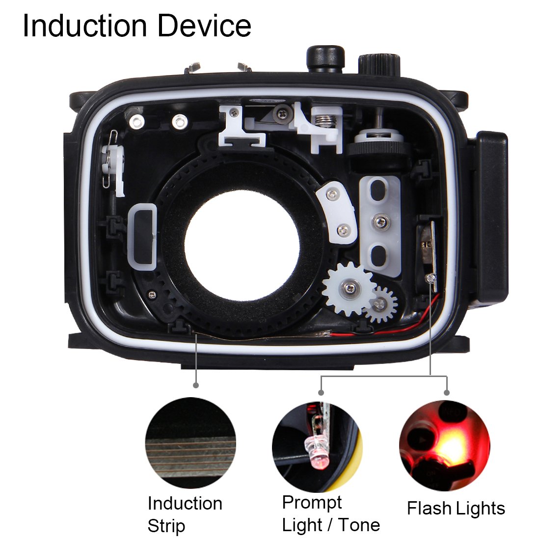 PULUZ 40m/130ft Underwater Waterproof Diving Case for Canon G7 X Mark II Camera - Professional Dive Housing for Scuba, Snorkeling & Water Sports Photography