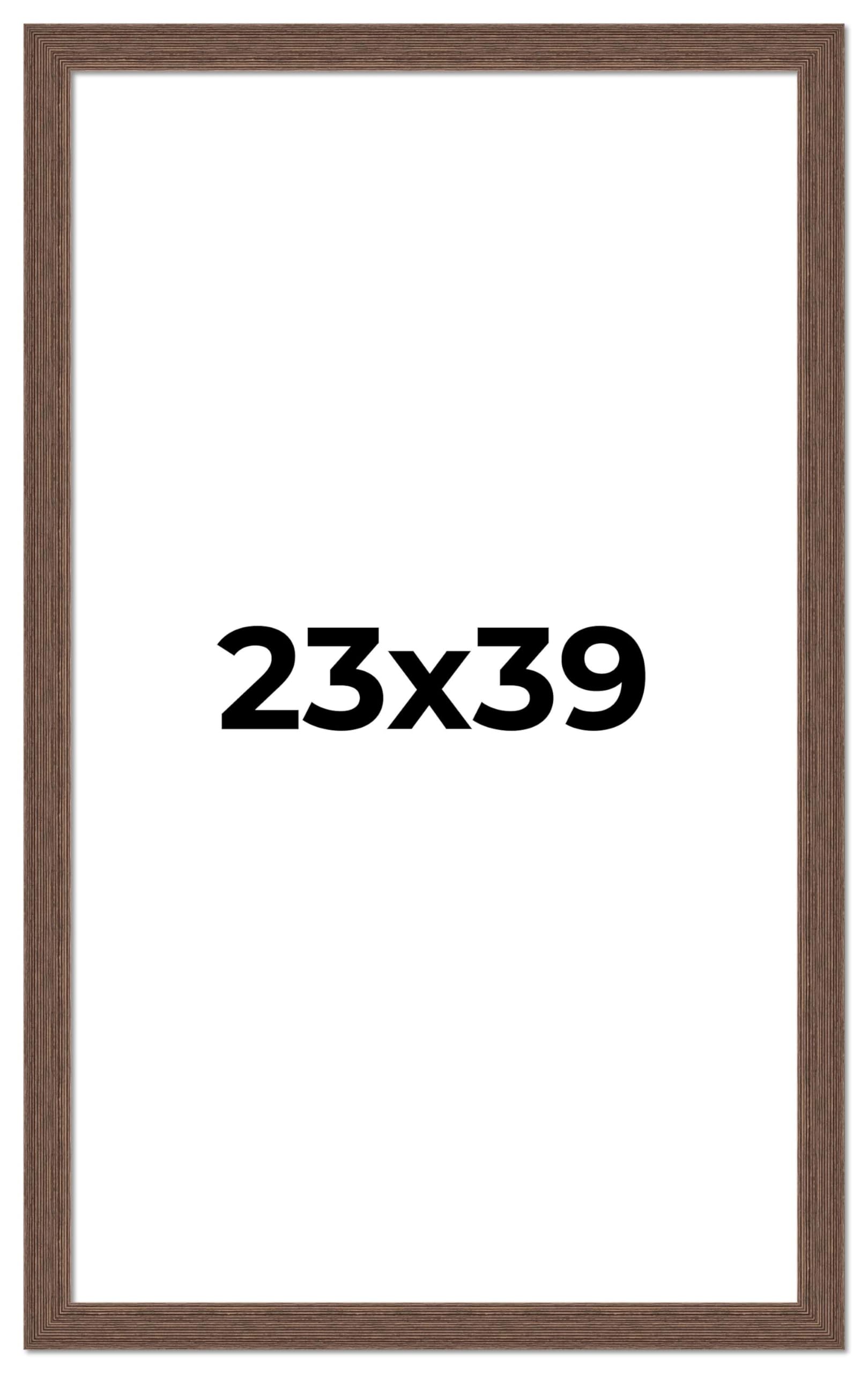 23x39 Distressed Barnwood Picture Frame - Rustic Farmhouse Photo Frame with UV Acrylic Shatter Guard & Acid-Free Backing | Perfect for Wall Decor, Wedding Photos, and Home Office Display
