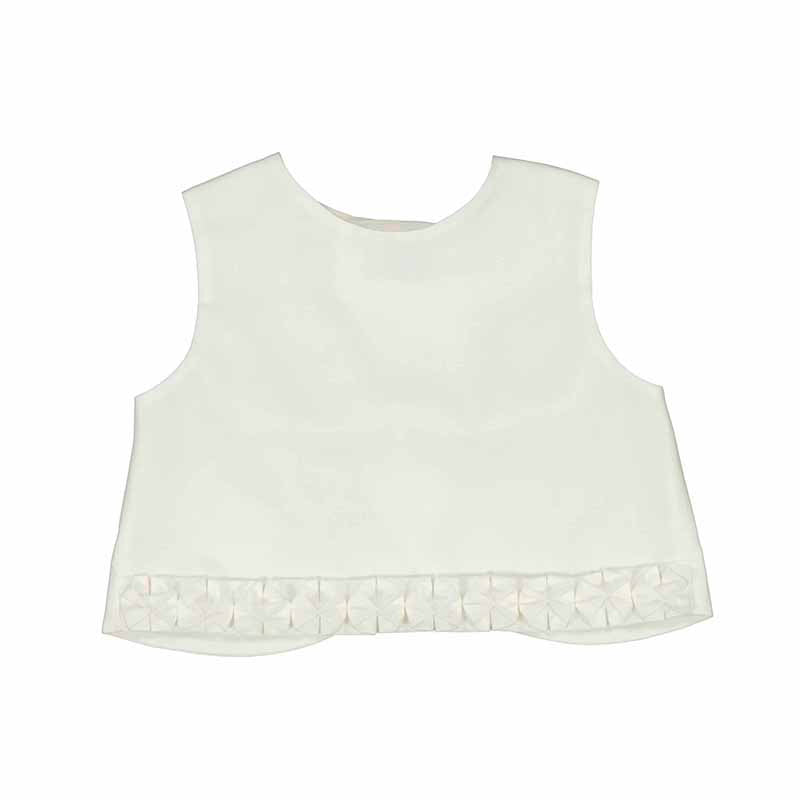 Mayoral Women's White Detailed Tank Top - Casual Summer Tops for Women, Perfect for Beach, Vacation & Everyday Wear