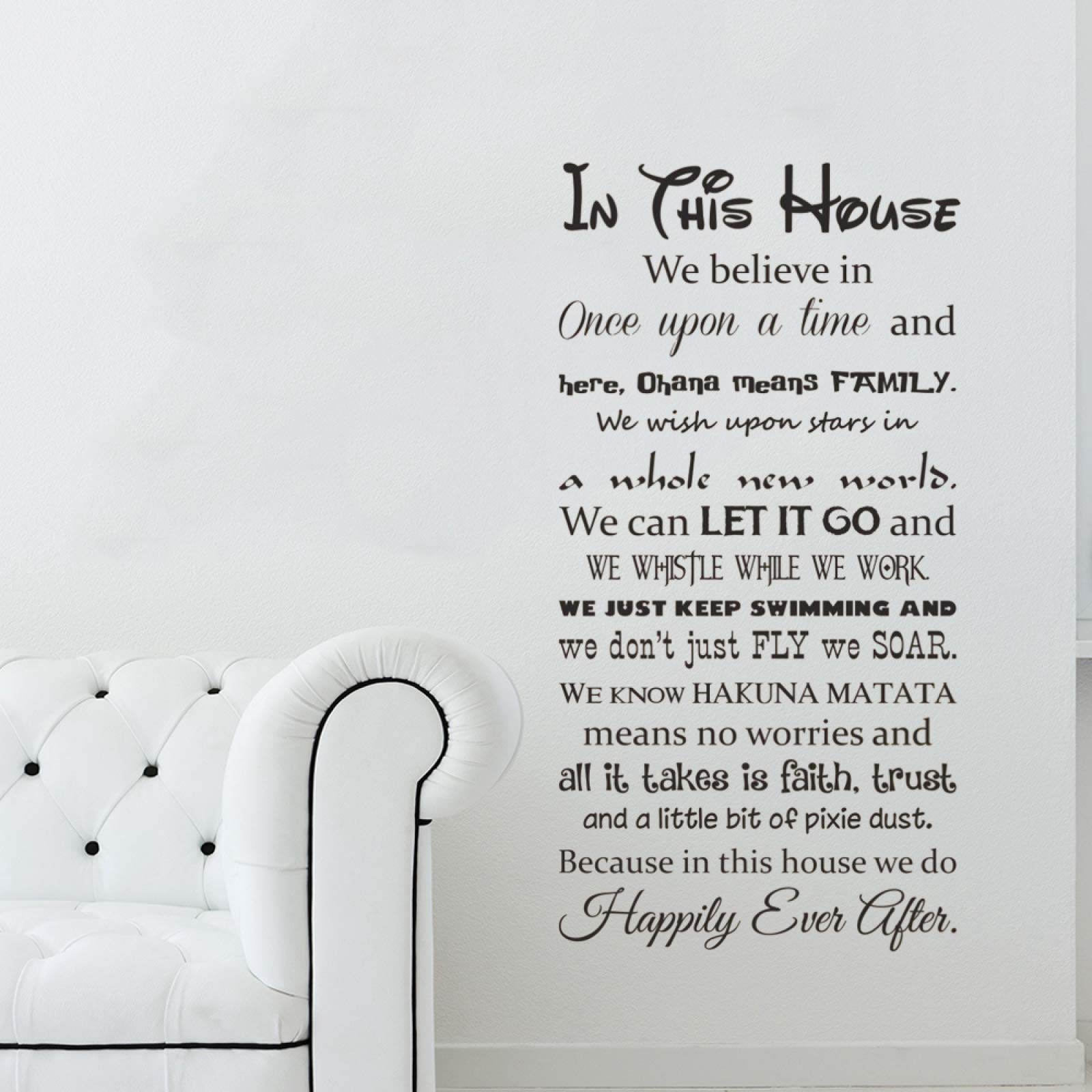 Ever After We Do Wall Sticker Quote - 100x50cm Bedroom Wall Decor for Boys, Kids Room, Nursery & Home - Removable Vinyl Decals for Walls, Doors & Windows