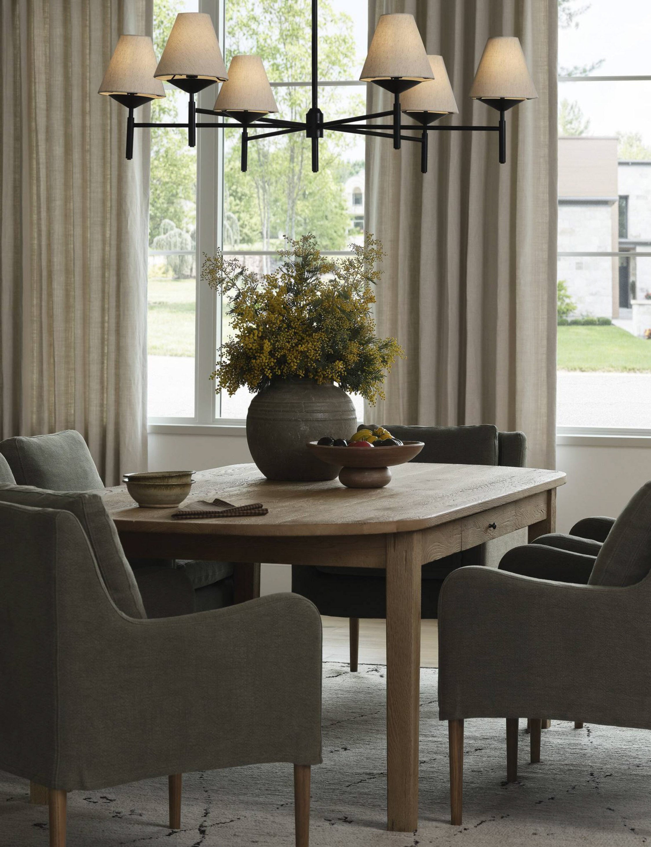 Aurelia Dining Chair by Amber Lewis x Four Hands - Modern Upholstered Dining Room Chair for Home & Restaurant Use