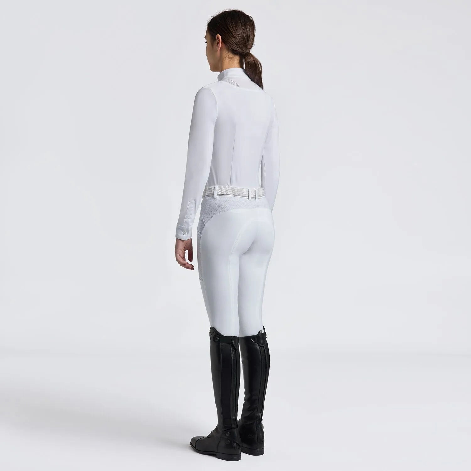 Cavalleria Toscana Girls Equestrian Competition Shirt - Breathable Show Shirt for Horse Riding & Dressage - Perfect for Junior Riders & Equestrian Events