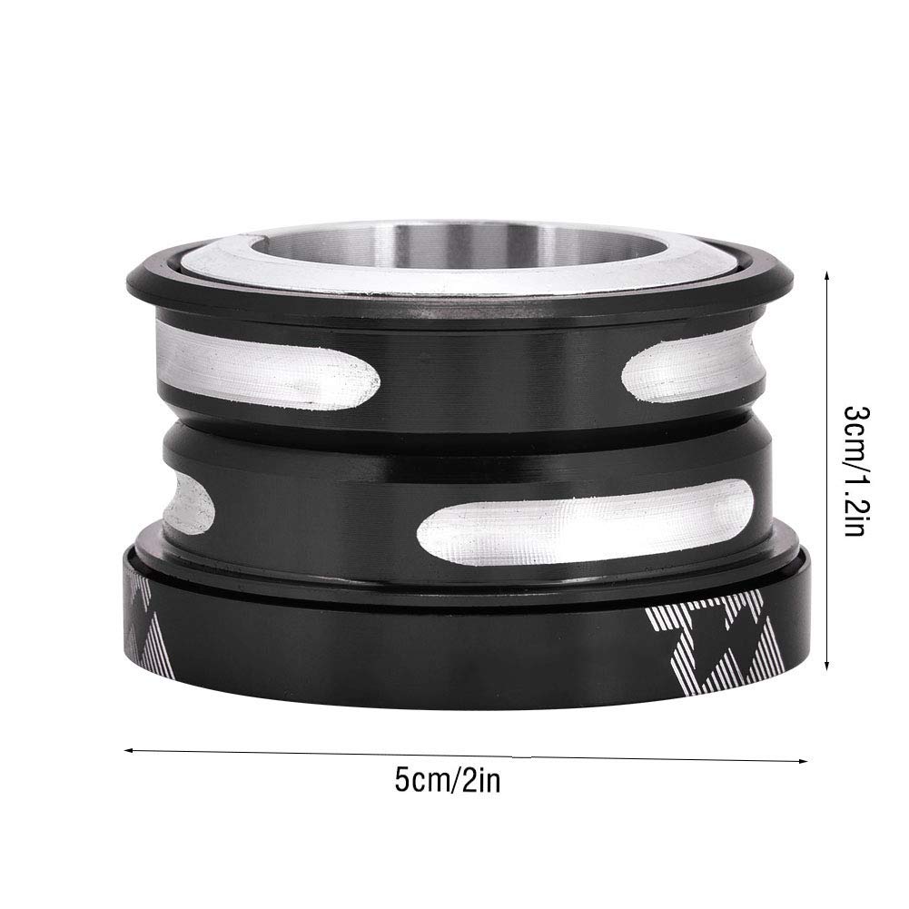 Dilwe 44mm Bicycle Headset with Internal Sealed Bearings - 28.6mm Handlebar Riser Adapter & Spacer for Front Fork (Black) | Perfect for Mountain Bike, Road Bike & BMX Upgrades