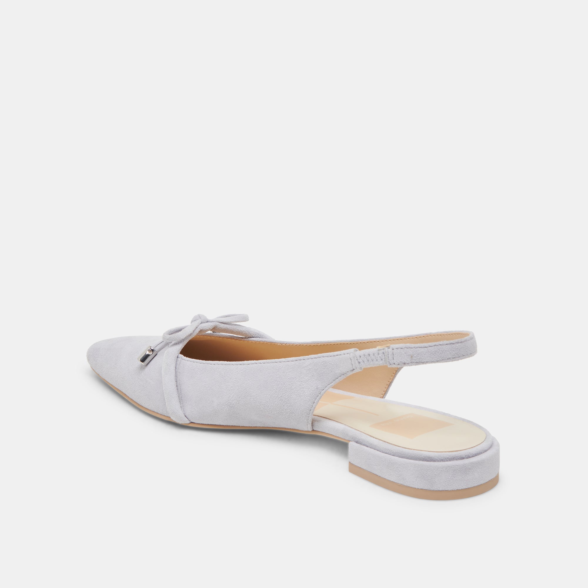 PAYGE Women's Flats in Dusty Blue Suede - Comfortable Slip-On Shoes for Casual Wear, Office & Travel