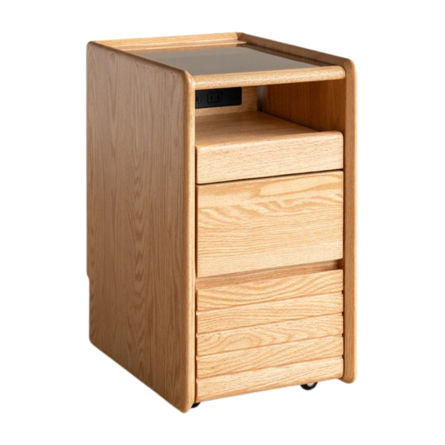 11.8×15.7×21.6 inch / 30×40×54.9 cm / Natural Wood Color / nightstand