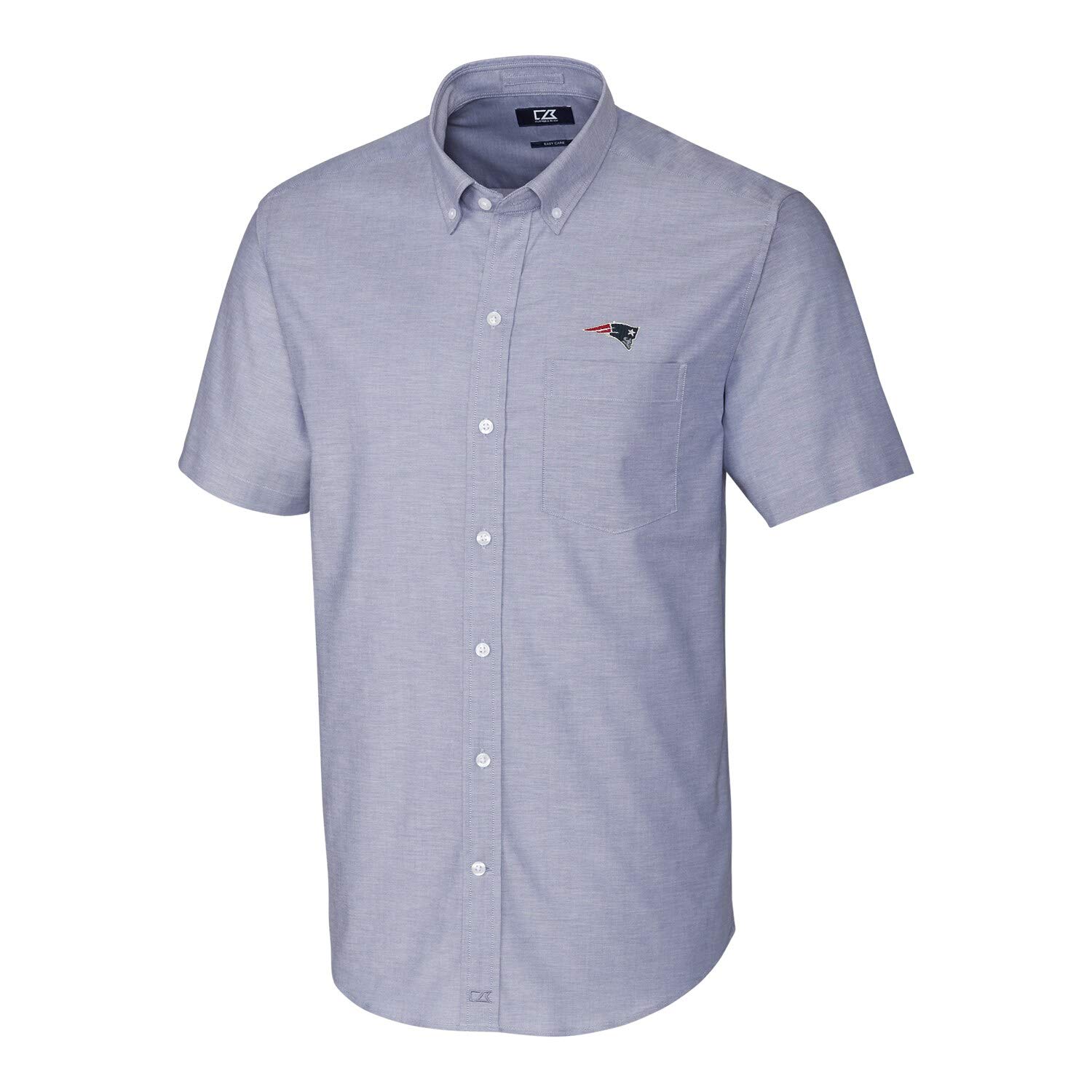 Cutter & Buck Men's NFL Stretch Oxford Short Sleeve Button Down Shirt - Comfortable Woven Casual Wear for Football Games, Tailgating & Everyday Outfits