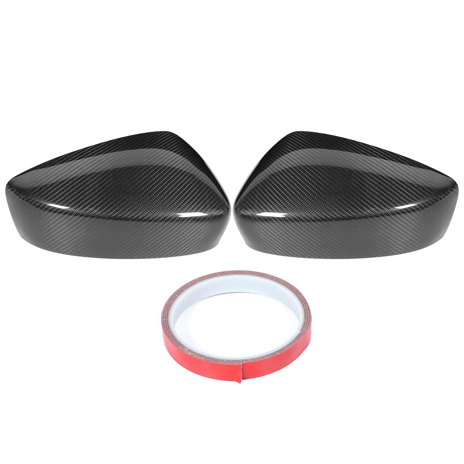 **Dry Carbon Fiber Rearview Mirror Caps for Mazda 3 Axela 2017-2018 – Pair, Protective Cover & Trim – Enhance Style & Protection for Daily Driving & Car Shows**