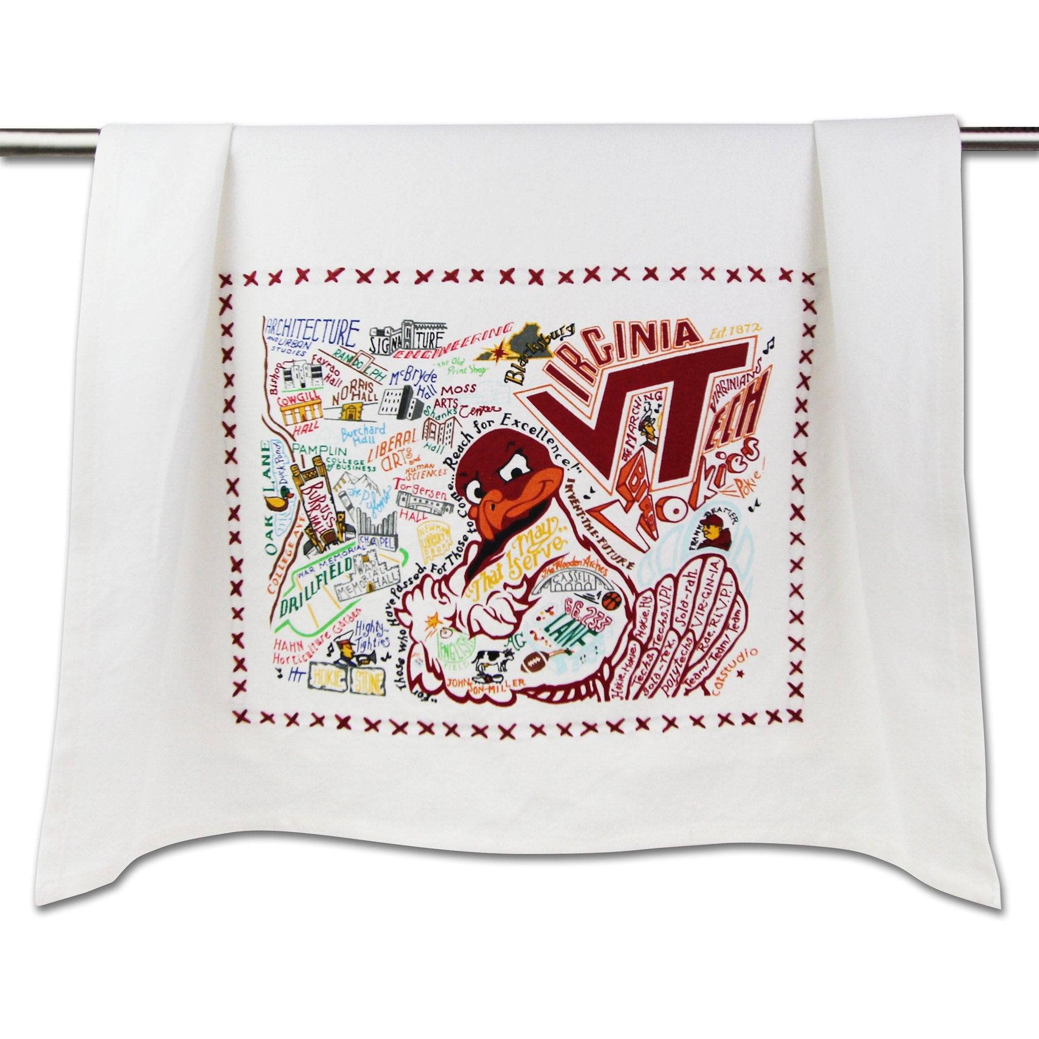 Virginia Tech Hokies Dish Towel & Hand Towel Set - Official Collegiate Kitchen & Tea Towels for Virginia Tech Fans - Great Graduation Gift for Students, Parents & Alumni - Perfect for Dorm, Kitchen & Game Day Decor