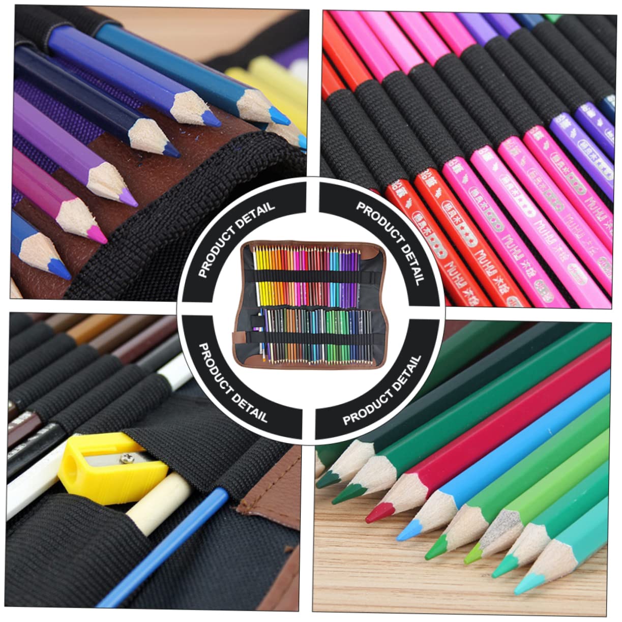 BELLIFFY 12-Colored Pencils Set with Sequin Pencil Case - Vibrant Wooden Highlighters for School, Office & Art Projects - Perfect for Coloring, Note Taking & Creative Drawing