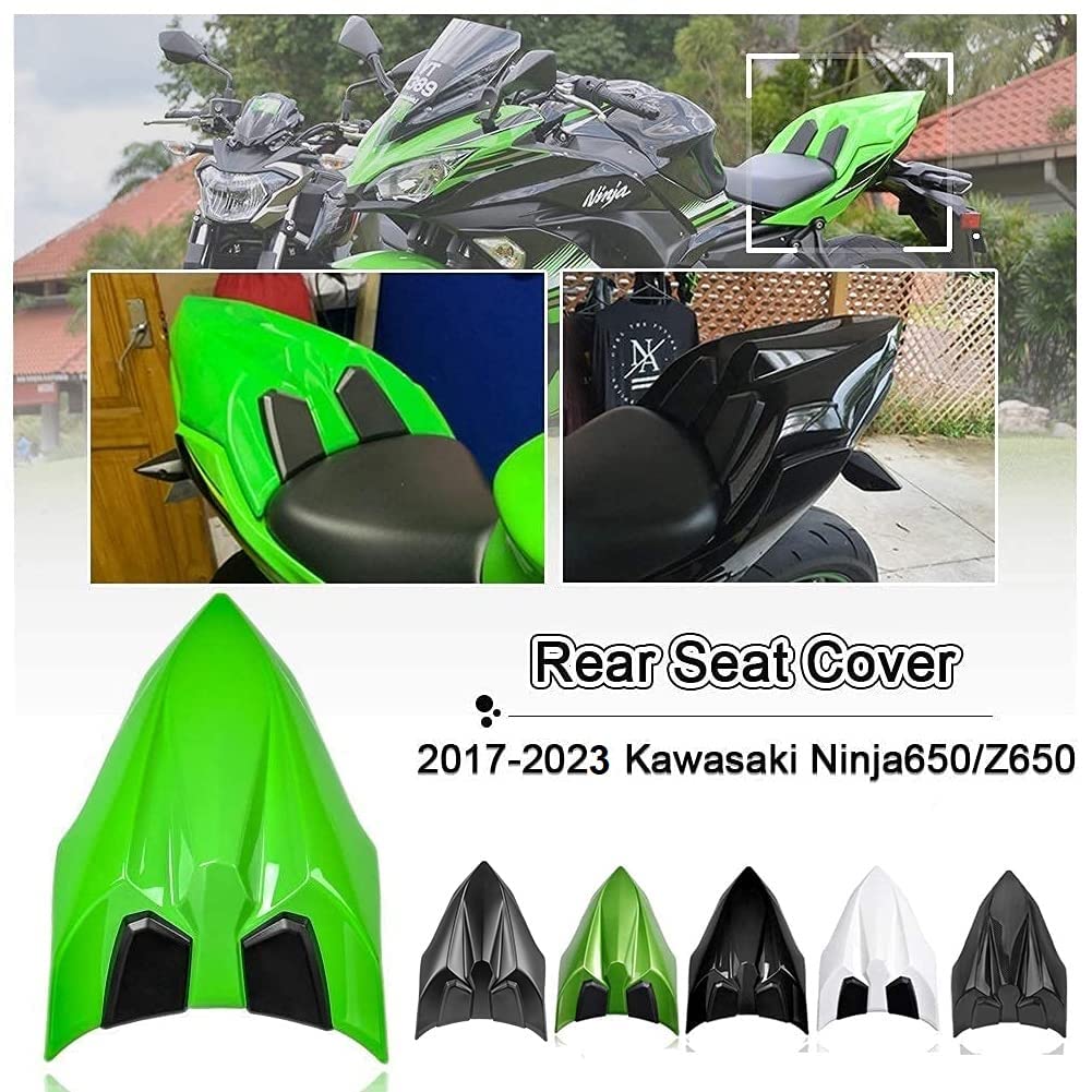 Kawasaki Ninja 650 Z650 Rear Seat Cowl Cover - Black Motorcycle Tail Fairing for 2017-2023 Models | Perfect for Solo Riding & Customization