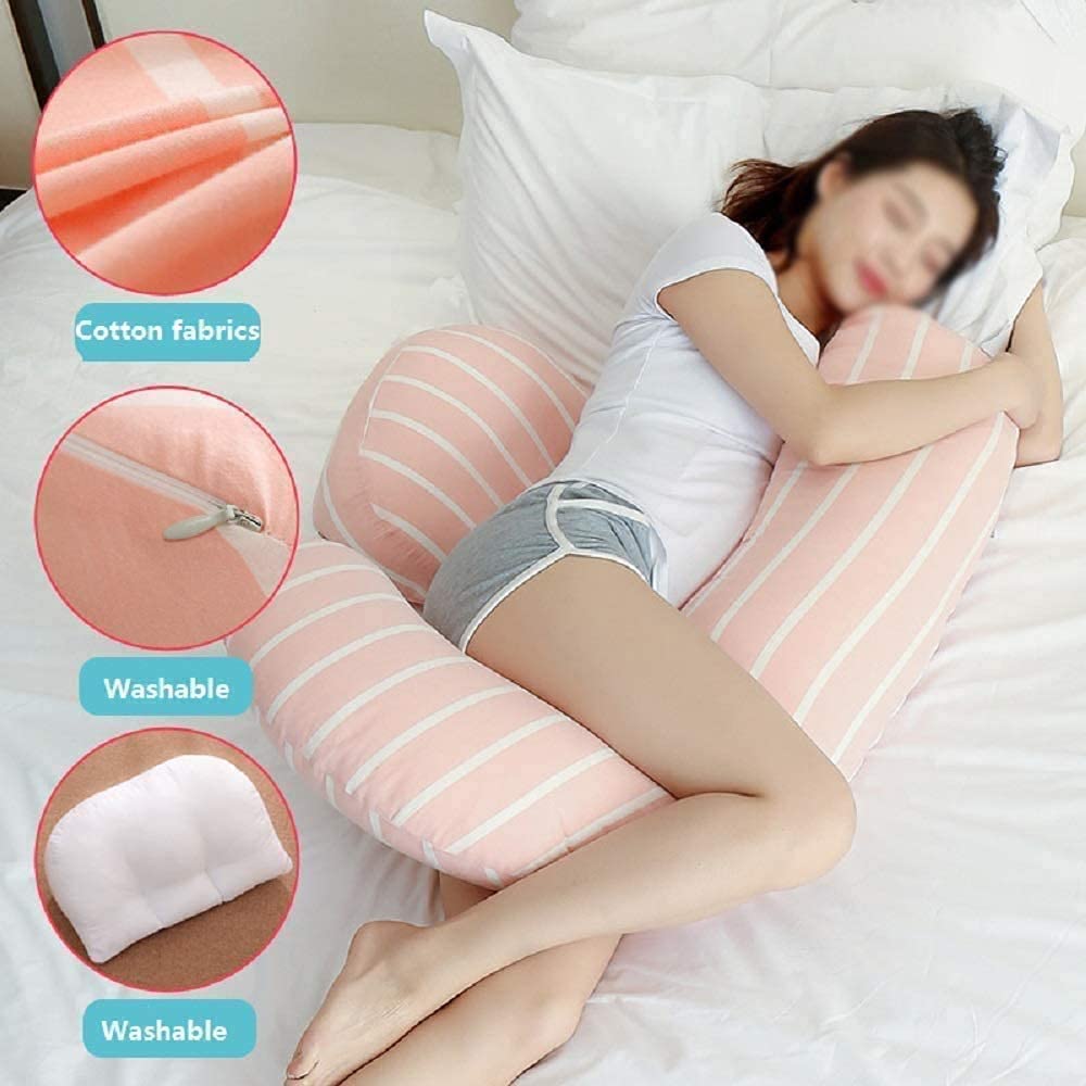 **Pregnancy Pillow for Pregnant Women - U-Shaped Maternity Pillow with Removable & Washable Cover - Full Body Support for Side Sleepers, Back Pain Relief - Perfect for Sleeping, Nursing & Relaxation**