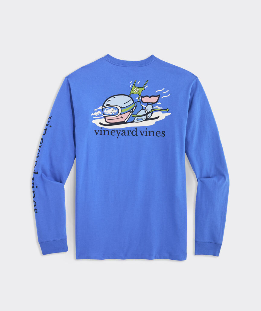 High-Performance Racing Down The Slopes Long Sleeve T-Shirt for Skiing & Snowboarding - Winter Sports & Outdoor Activities