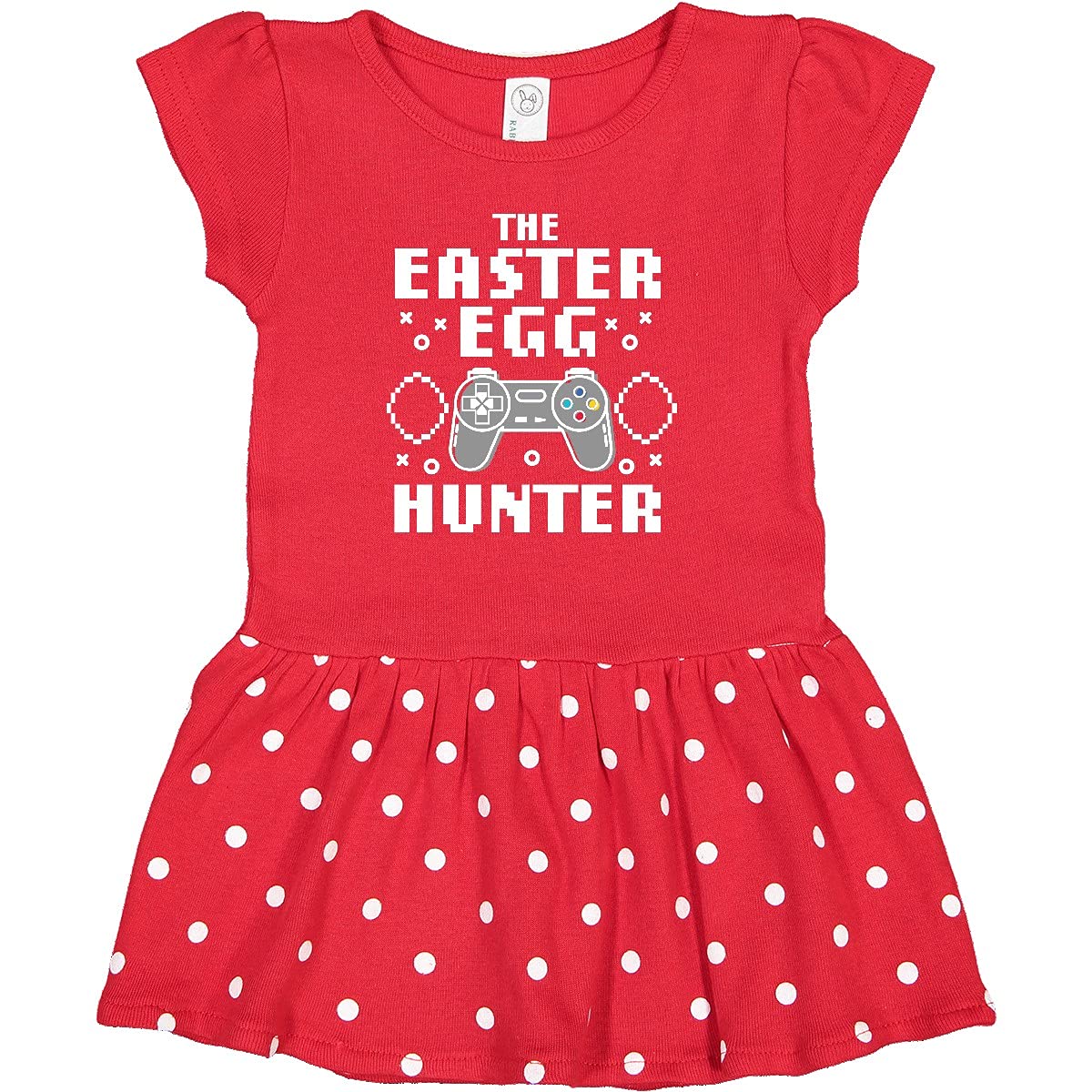 Inktastic Happy Easter The Easter Egg Hunter Gamer Infant Dress - Cute Baby Girl Easter Outfit for Egg Hunting, Family Photos & Holiday Celebrations