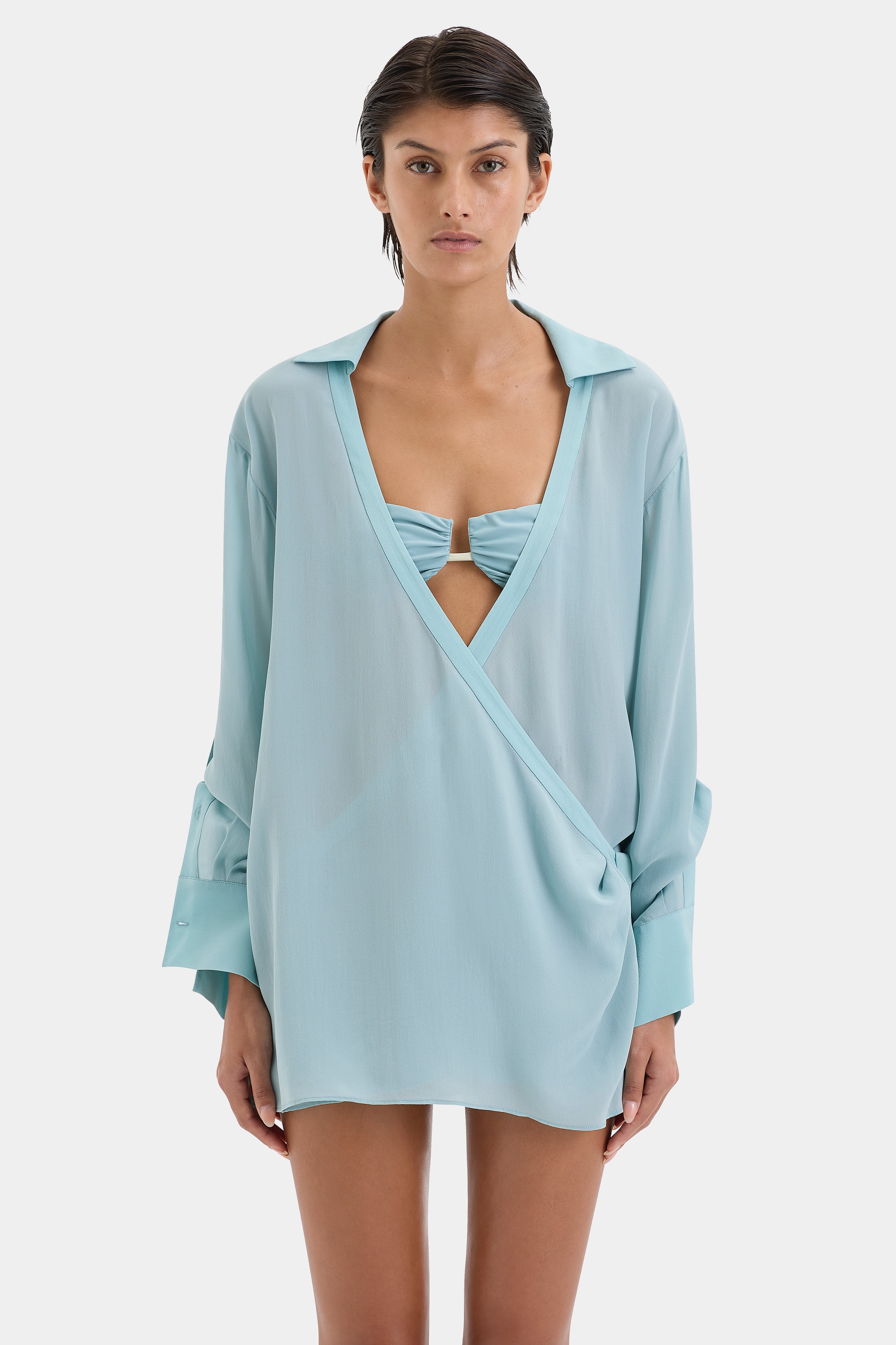 Fresca Women's Shirt Dress - Casual Long Sleeve Button Down Tunic for Spring & Summer | Perfect for Office, Date Night & Weekend Outings