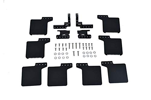 1/10 Scale RC Mud Flaps for Axial SCX10 III Jeep Wrangler AXi03007 & Gladiator AXi03006 - 50pc Black Set - Off-Road Crawler Accessories for Realistic Scale Truck Simulation