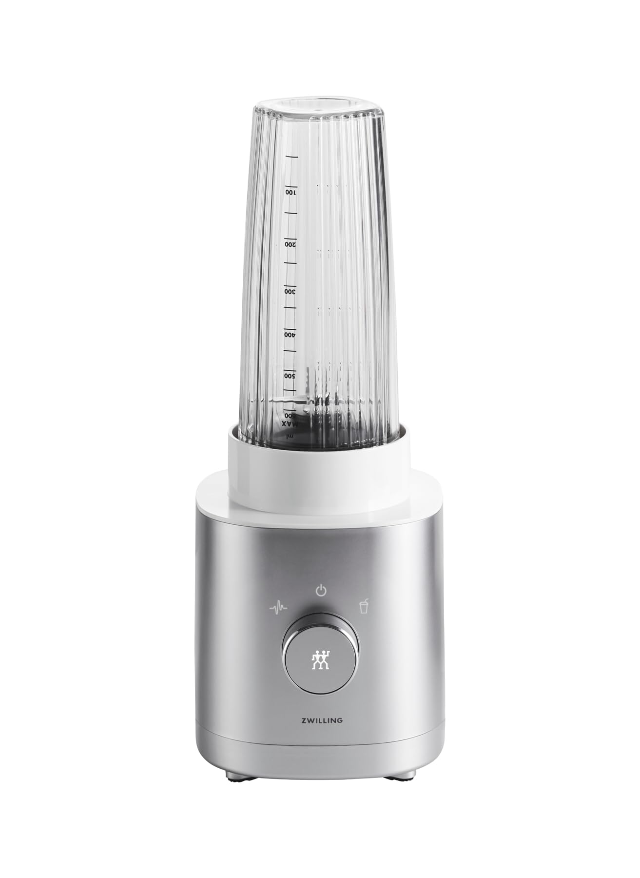ZWILLING ENFINIGY Blender and Smoothie Maker, 600W High-Performance Motor with Stainless Steel Cross Blade, Silver – Perfect for Smoothies, Juices, and Healthy Drinks at Home