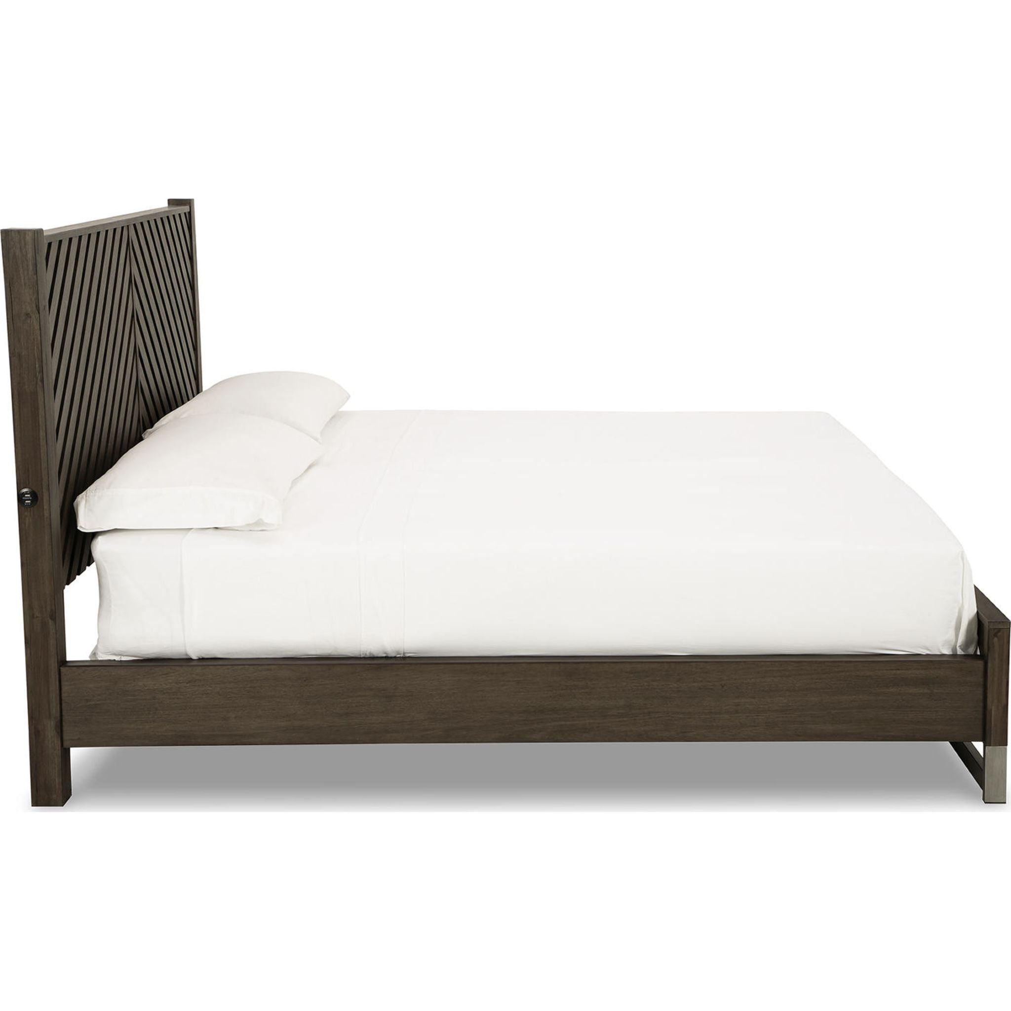 Arkenton King Panel Bed in Grayish Brown - Modern Bedroom Furniture for Master Suite & Guest Room