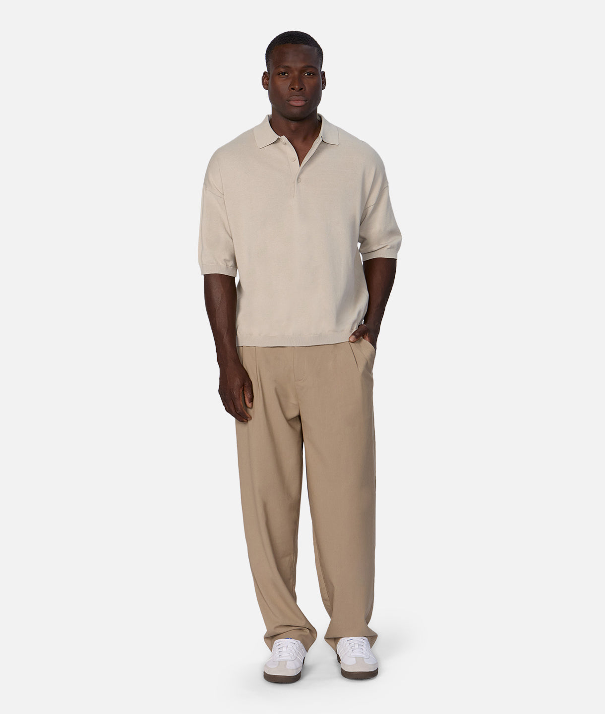 Premium Men's Knitted Polo Shirt - Breathable Cotton Blend, Classic Rope Design - Ideal for Casual Wear, Office & Outdoor Activities