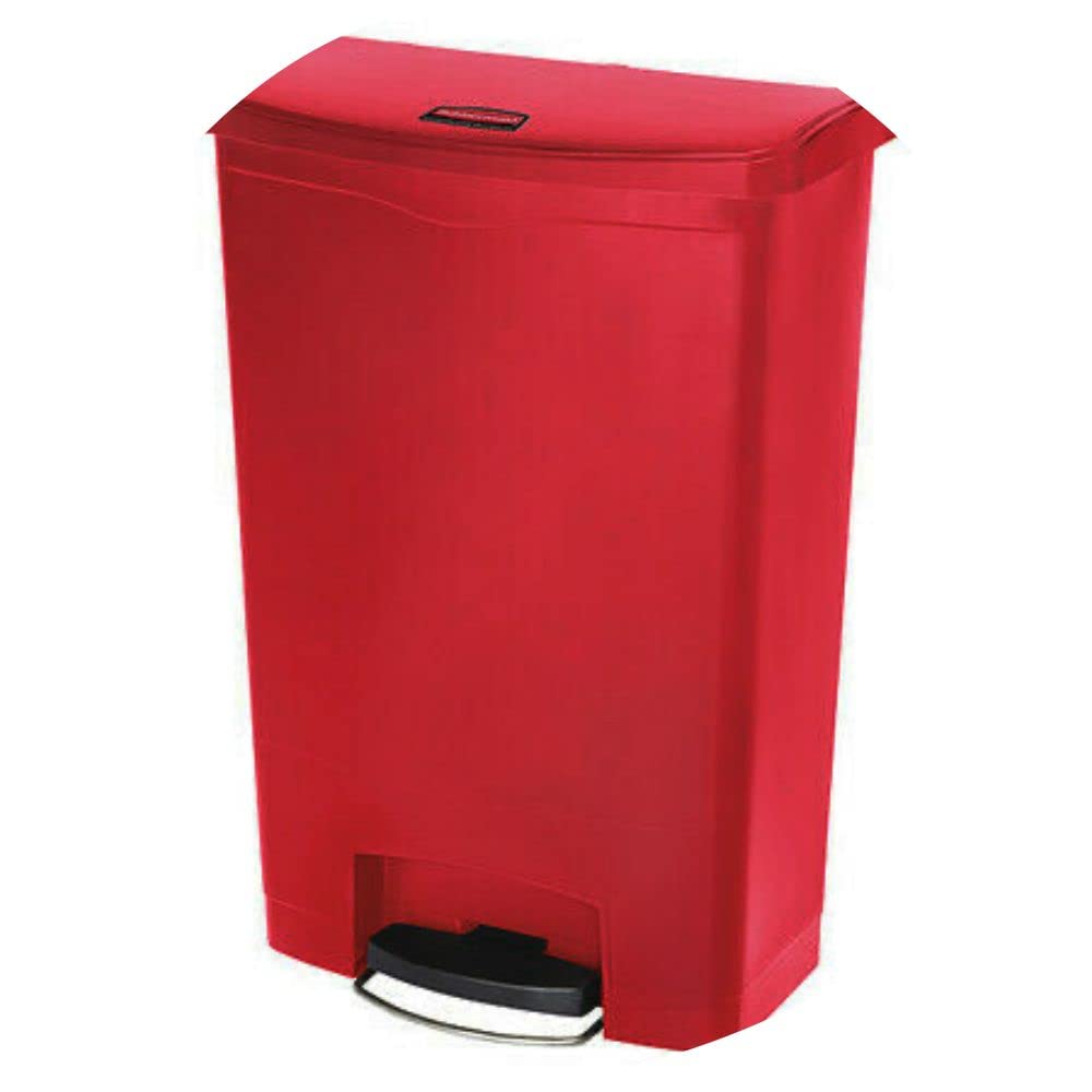 Genuine 1883570 24 Gallon Rectangular Trash Can - Heavy Duty Outdoor Waste Bin for Lawn Mower Parts Storage - Red Durable Plastic Garbage Container for Garage, Yard & Workshop Organization