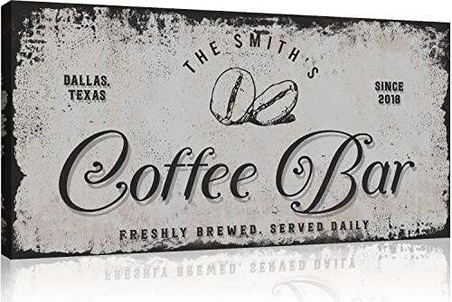 Personalized Grey Rustic Coffee Beans