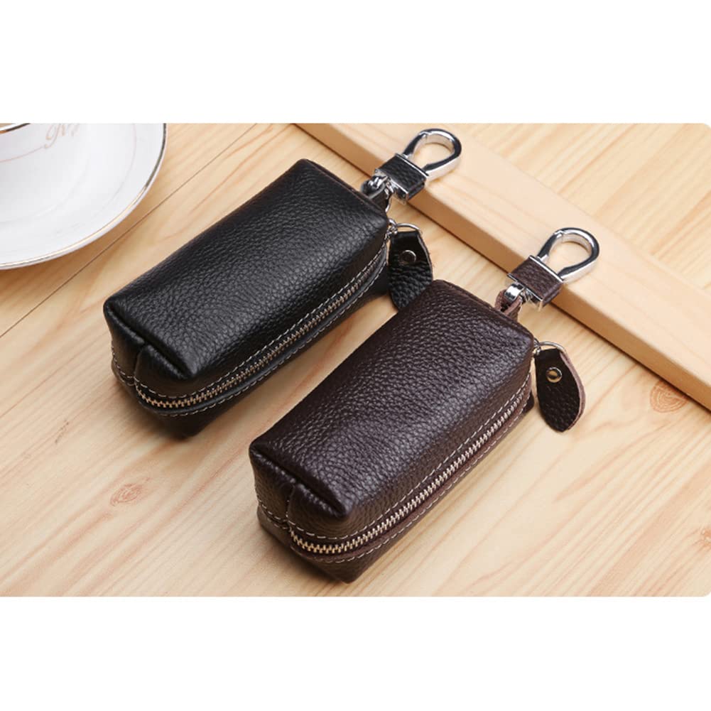 SEADEAR Premium Soft Leather Car Key Case - Large Capacity Key Pouch Holder with Keychain - Organizer Wallet for Car Keys, House Keys & Office Keys | Perfect for Travel, Work & Daily Commute