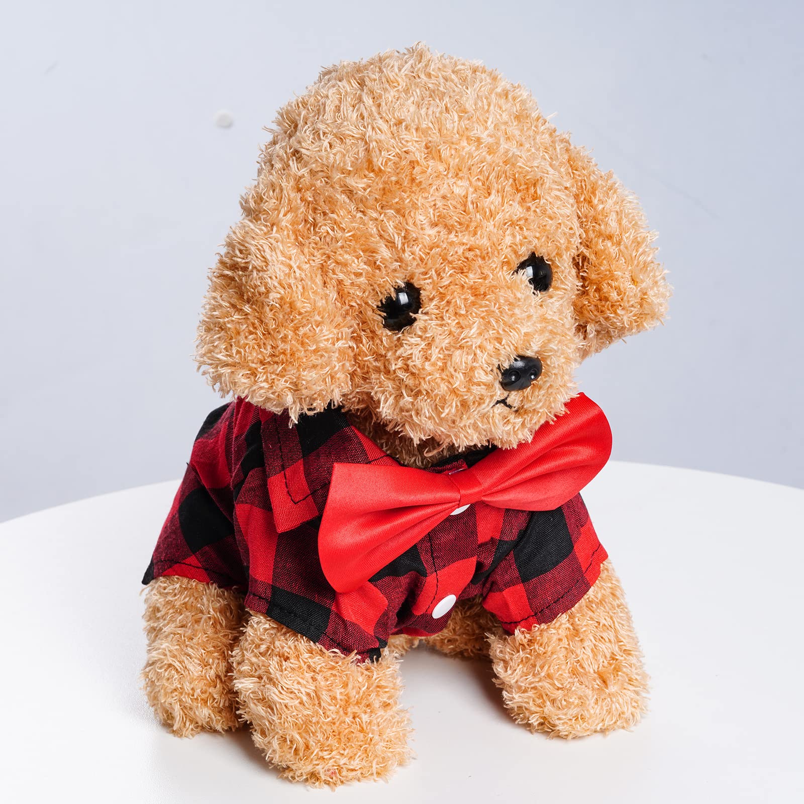 3 Pack Plaid Pet Shirts for Small Dogs & Cats - Cute Puppy Cat Shirts for Birthday Party, Holiday Photos & Christmas Costumes | Extra Small Pet Clothes for Festive Occasions