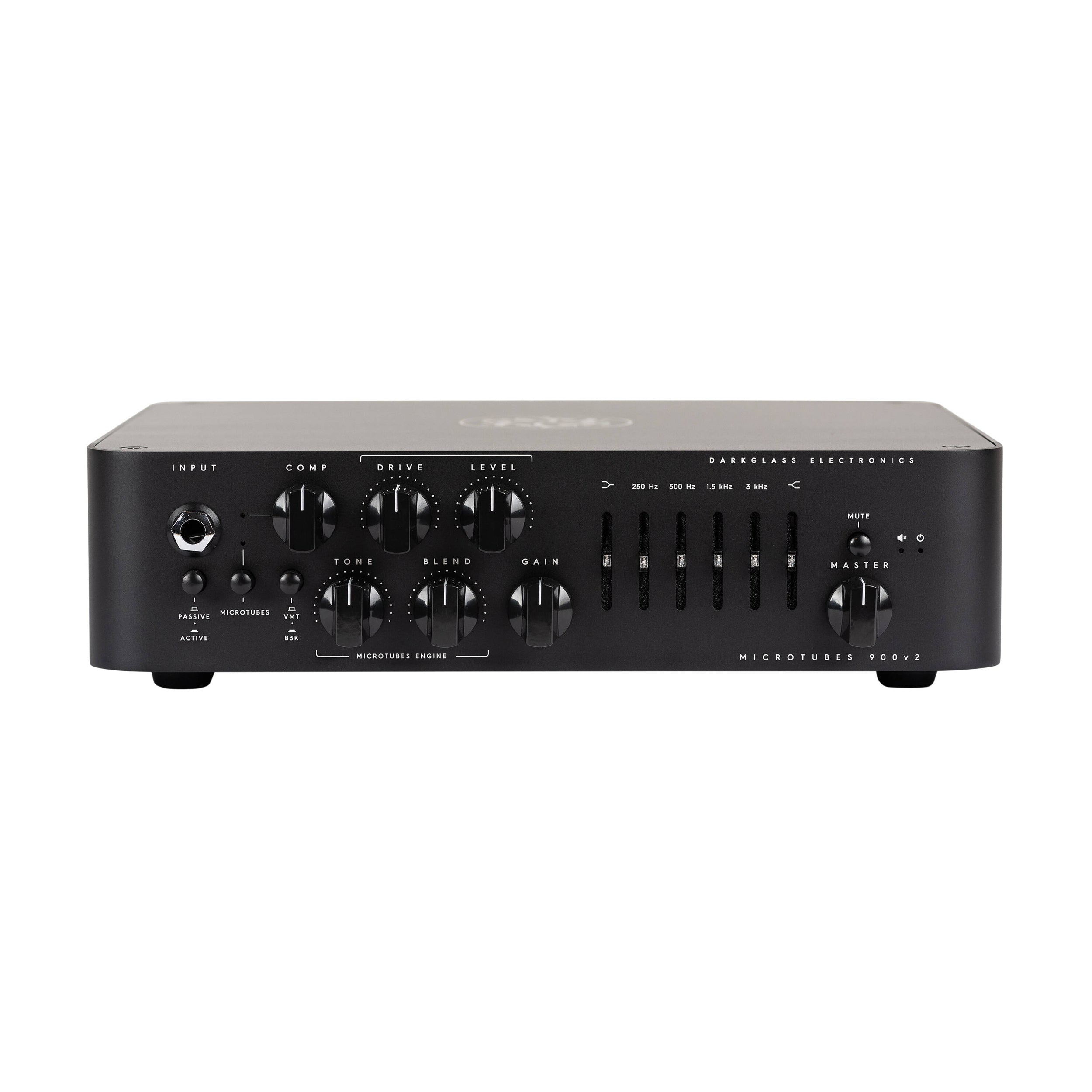 Darkglass Microtubes 900 v2 900W Bass Amplifier Head - Professional Bass Guitar Amp for Live Performances & Studio Recording - Black