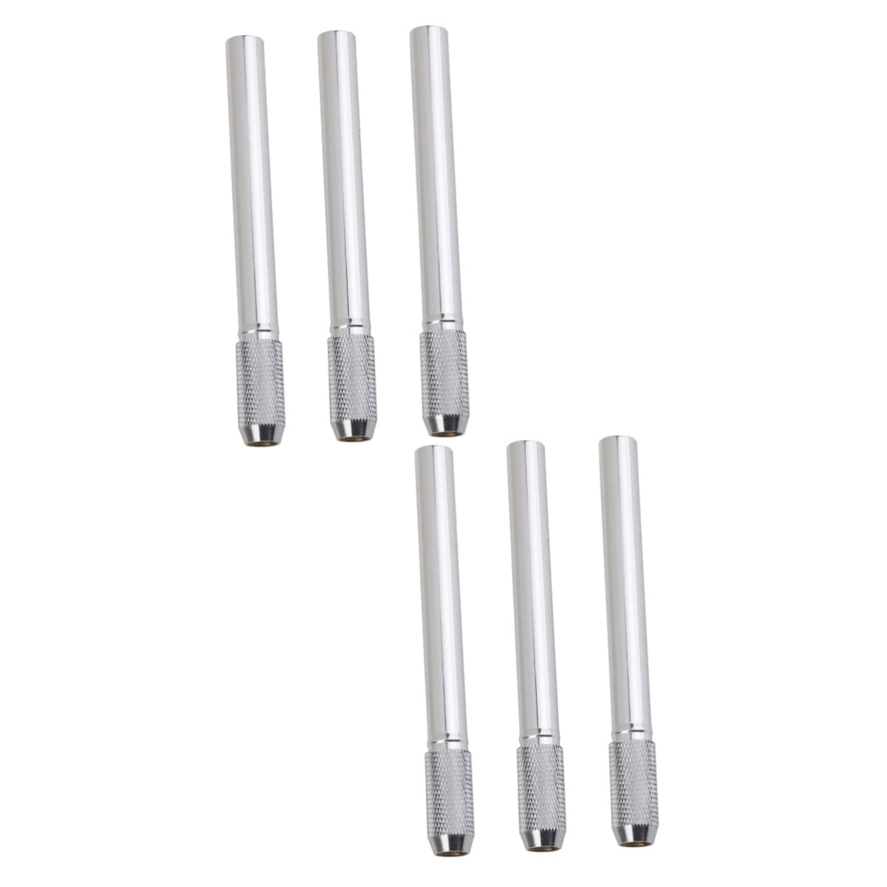 PLAFOPE 6 Pack Aluminum Pencil Extenders - Lead Pencil & Fountain Pen Lengthener Tool for Artists, Drafting & Writing (Great for School, Office & Sketching)