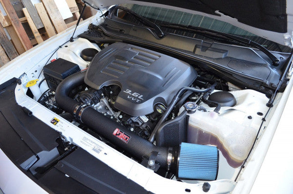 2011-2015 Chrysler 300 Dodge Challenger Charger 3.6L PowerFlow Cold Air Intake System - Wrinkle Black PF5072WB - Performance Upgrade for Better Airflow & Horsepower Boost - Perfect for Street Racing & Car Enthusiasts