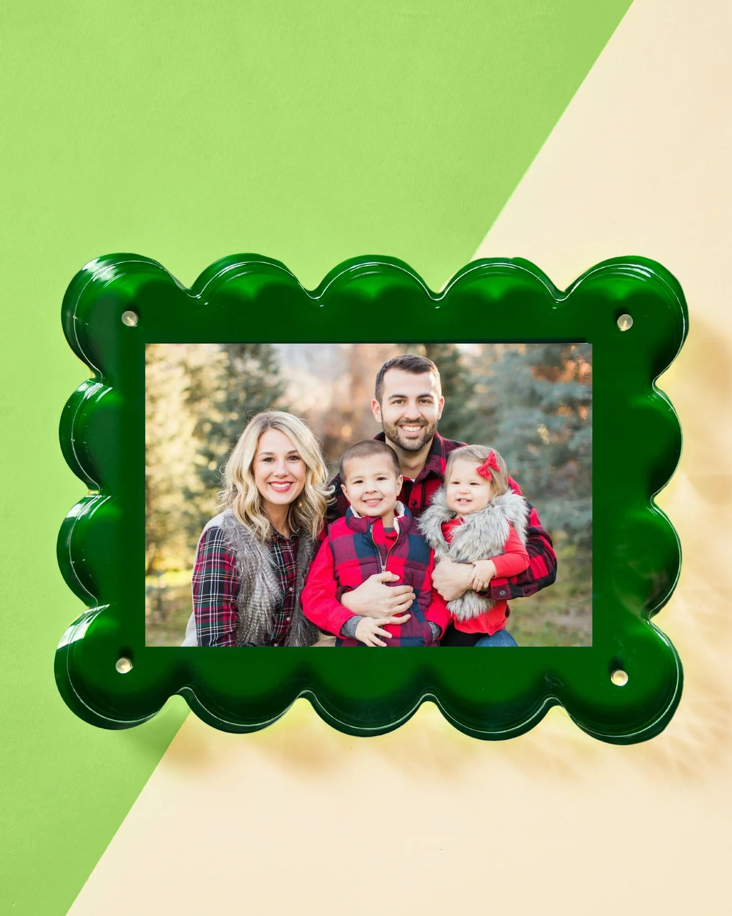 Premium Green Acrylic Picture Frame - Shatterproof & Lightweight for Wall or Tabletop Display - Perfect for Home, Office & Gift Decor