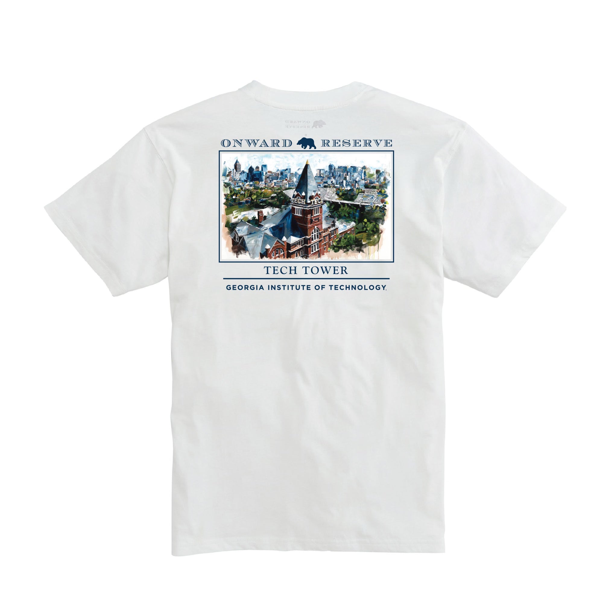 Georgia Tech Tower Short Sleeve T-Shirt - Comfortable Cotton College Tee for Men & Women - Perfect for Campus Wear, Game Day & School Spirit Outfits