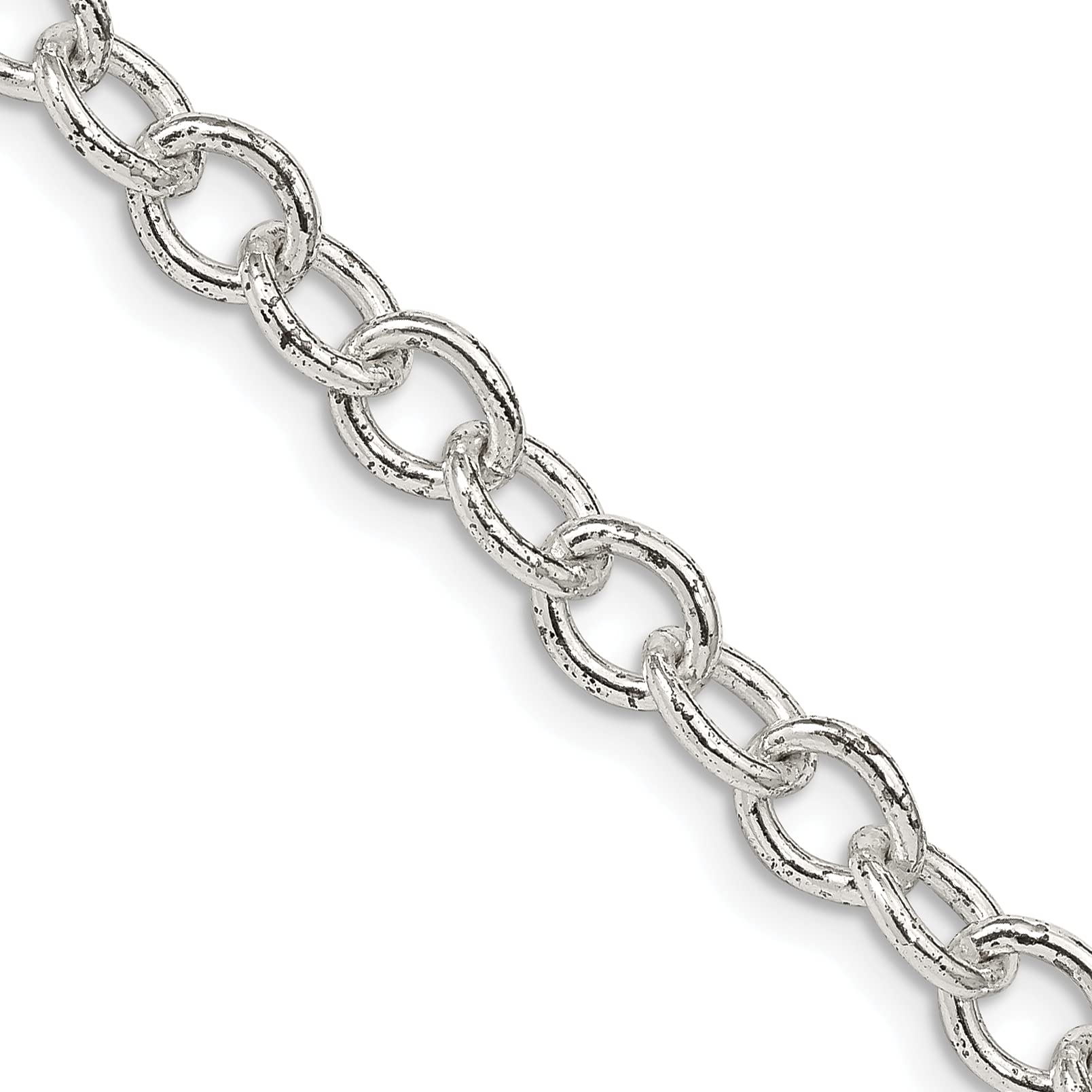 Sterling Silver 5.75mm Oval Cable Chain Necklace for Women - Dainty Layering Jewelry, Gift for Her, Everyday Wear & Special Occasions