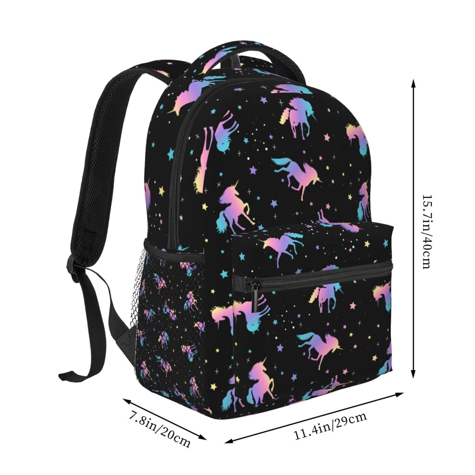 **Cute Unicorn Print Backpack for Girls & Boys - School Laptop Bag, Bookbag, Daypack for Teens, Kids - Lightweight & Durable for Travel, Sports, Work, College & Everyday Use**