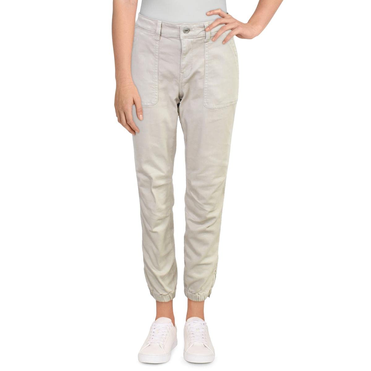 Mavi Ivy Women's Slim Fit Cargo Pants - Mid Rise Stretch Trousers with Pockets | Sustainable Eco-Friendly Casual Pants for Hiking, Travel & Everyday Wear