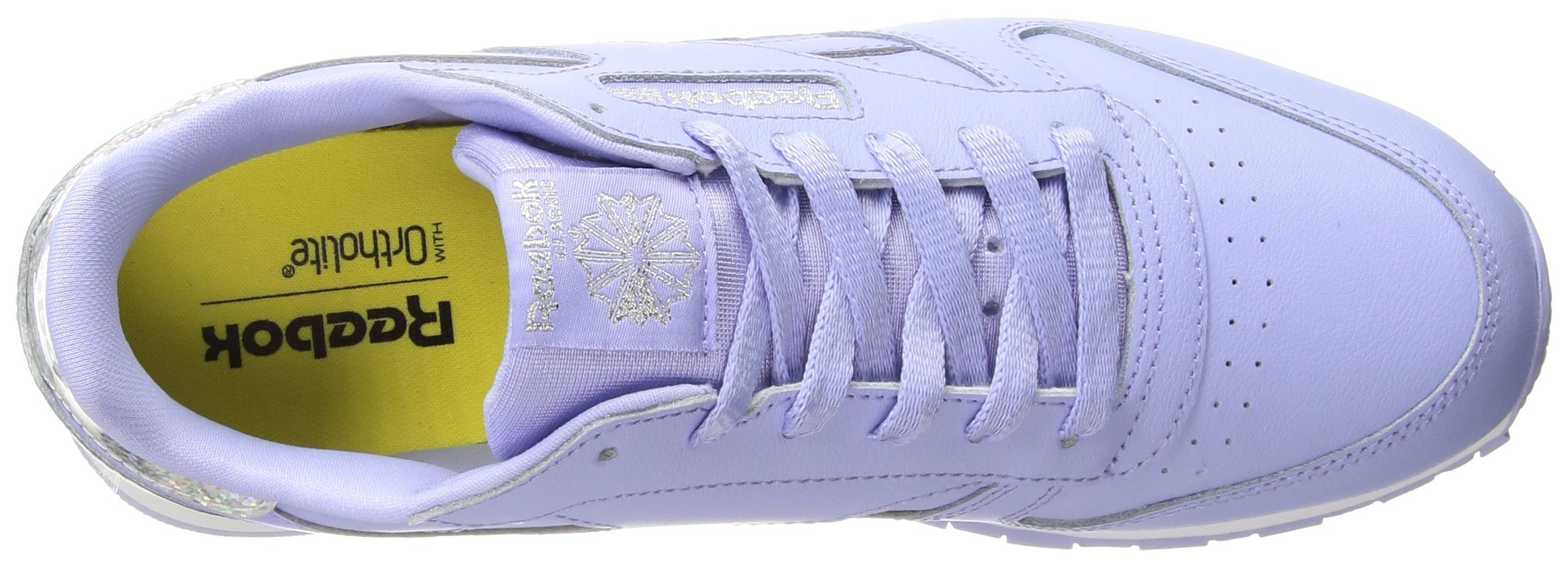 Reebok Classic Leather Pastel Sneakers for Kids - Lilac Glow/White - US 5.5 - Comfortable & Stylish for School, Play & Everyday Wear