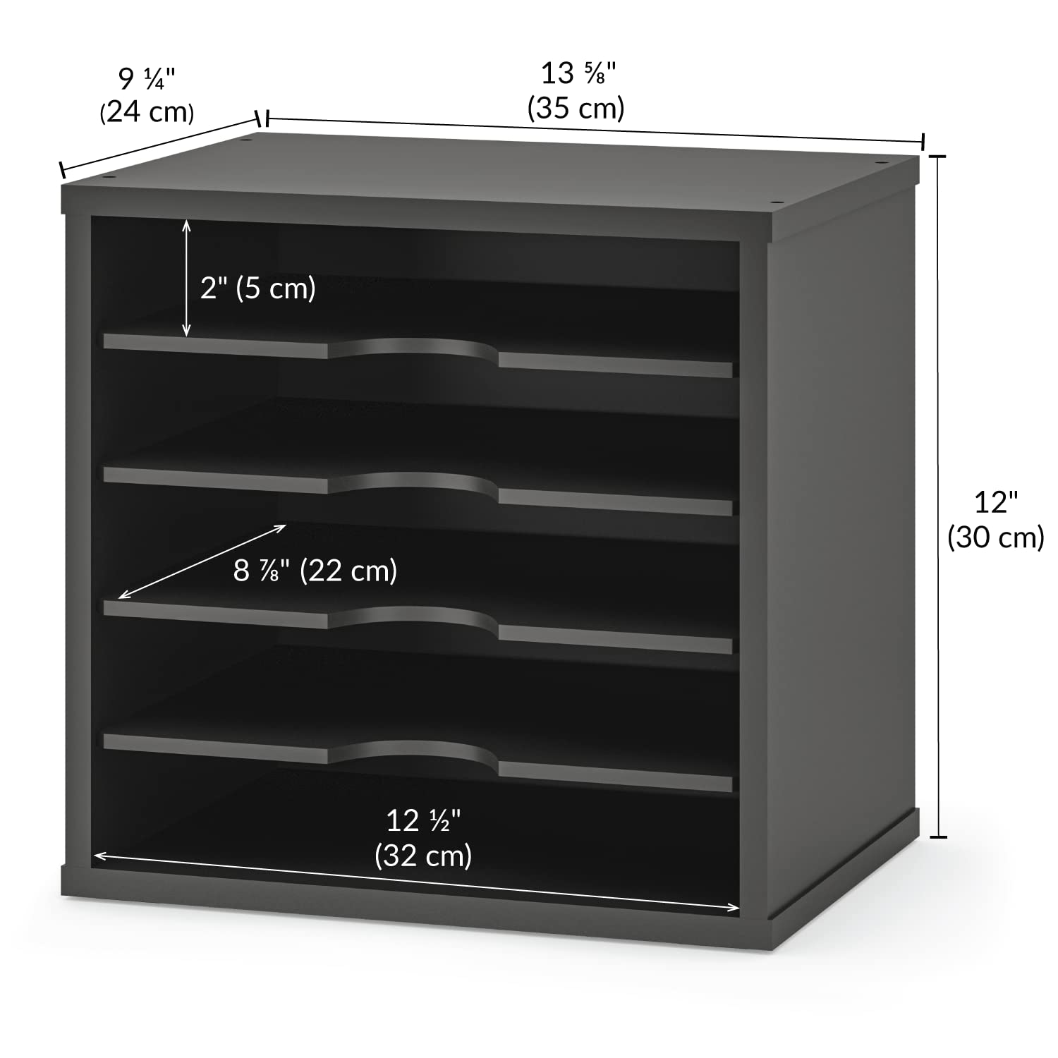 Ballucci 5-Tier Adjustable File Organizer & Paper Sorter - 13.5